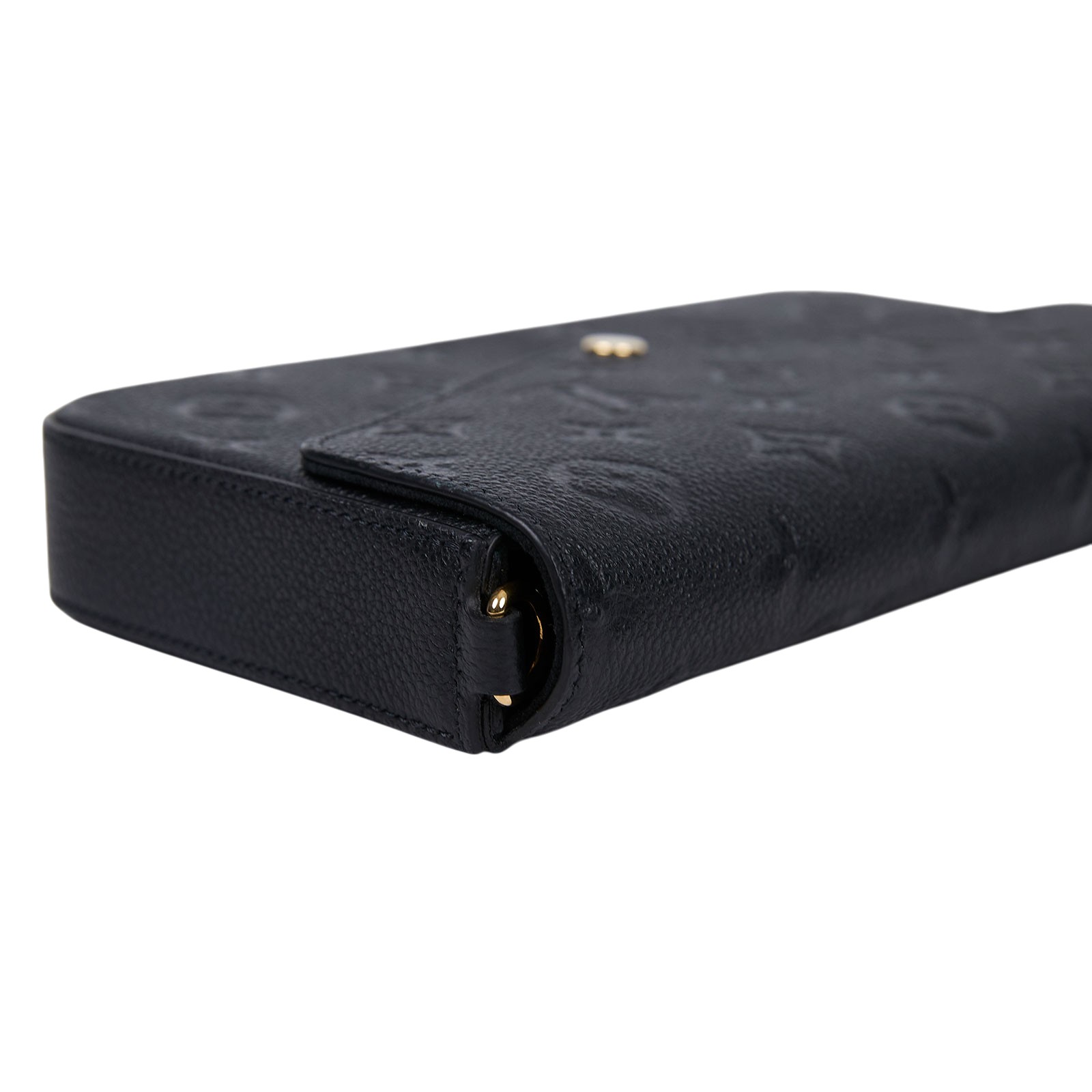 路易威登 LOUIS VUITTON Félicie Pochette 經典壓花皮格 WOC 翻蓋 斜背 鍊帶 肩背包 黑色 M82477 晶片款  防塵袋/原廠盒子/鍊子/內袋