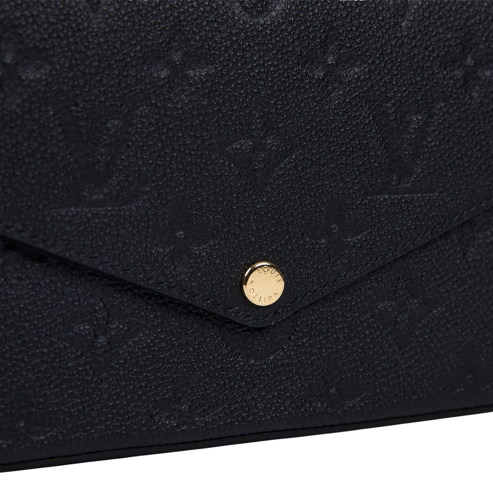 路易威登 LOUIS VUITTON Félicie Pochette 經典壓花皮格 WOC 翻蓋 斜背 鍊帶 肩背包 黑色 M82477 晶片款  防塵袋/原廠盒子/鍊子/內袋