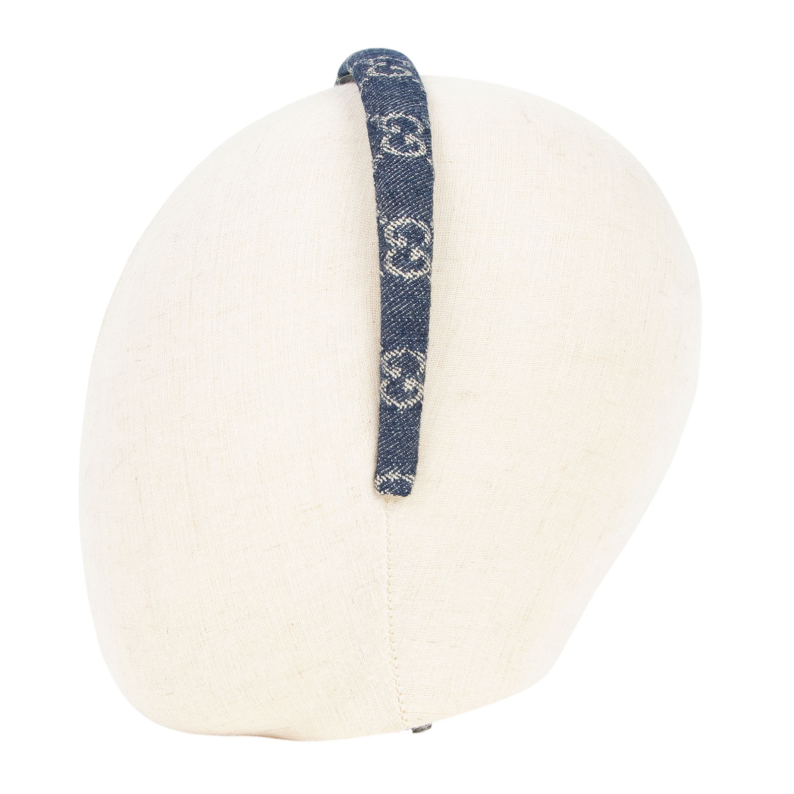 古馳 GUCCI 髮箍 652835 3HAAH 藍色單寧髮箍 原廠盒子/防塵袋