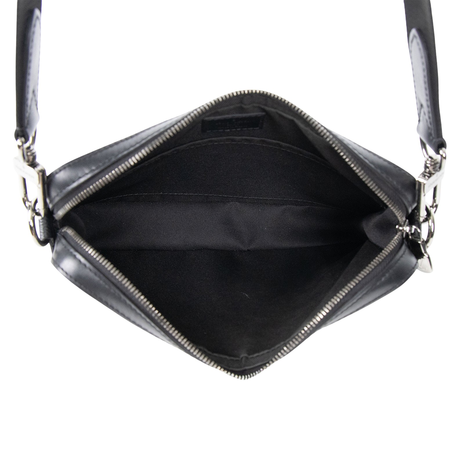 路易威登 LOUIS VUITTON Trio 郵差包 Eclipse帆布 黑色 灰色 M69443 晶片款  購買證明影本/原廠盒子/內袋 /背帶