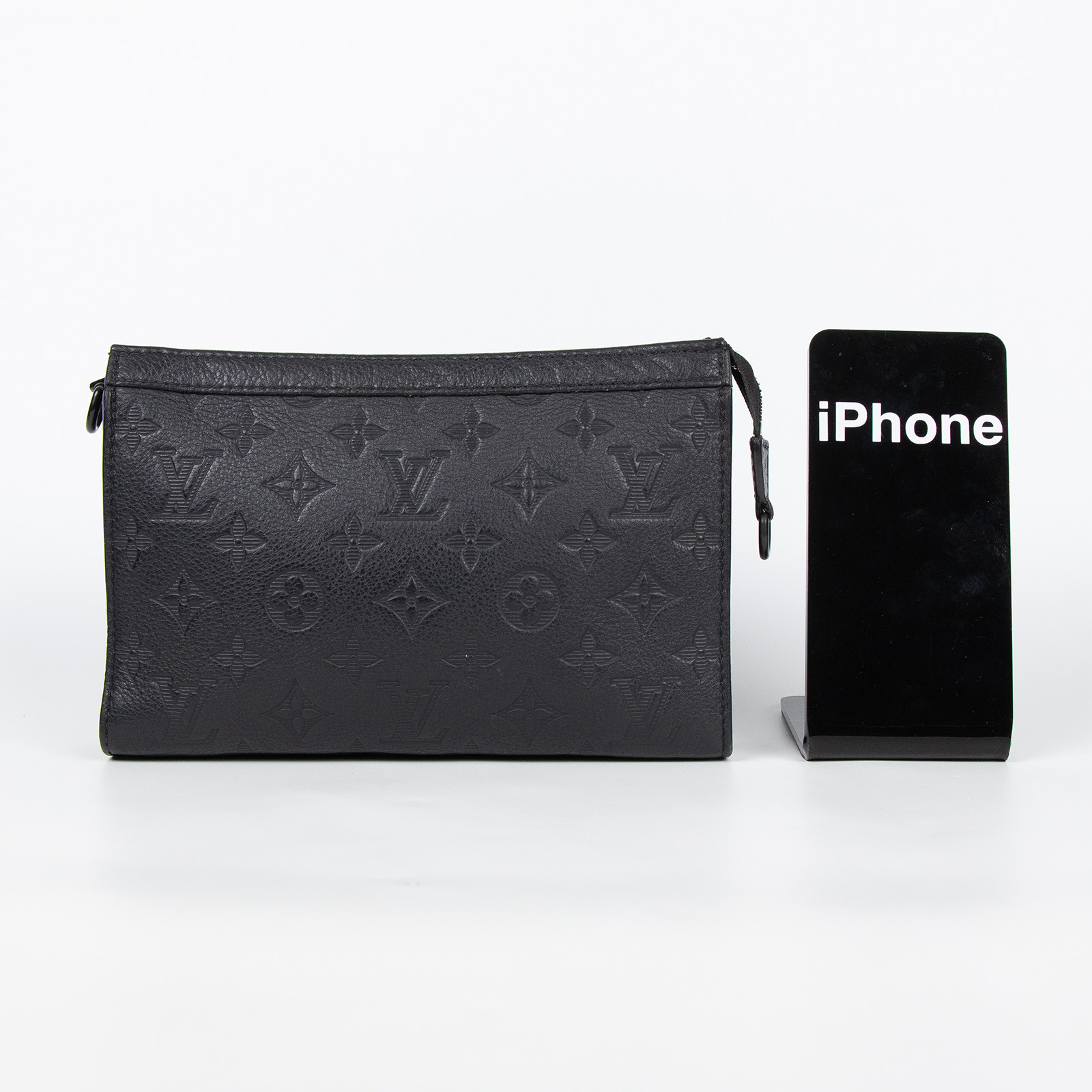 路易威登 LOUIS VUITTON Gaston 隨身錢包 牛皮 黑色 M81115 晶片款 黑Gaston隨身錢包 內袋 /背帶