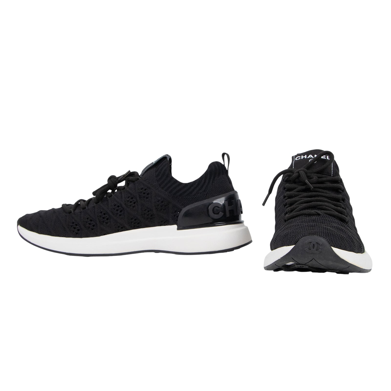 香奈兒 CHANEL 球鞋 運動鞋 襪套 黑色 G35549_385 黑襪套球鞋 原廠盒子/防塵袋