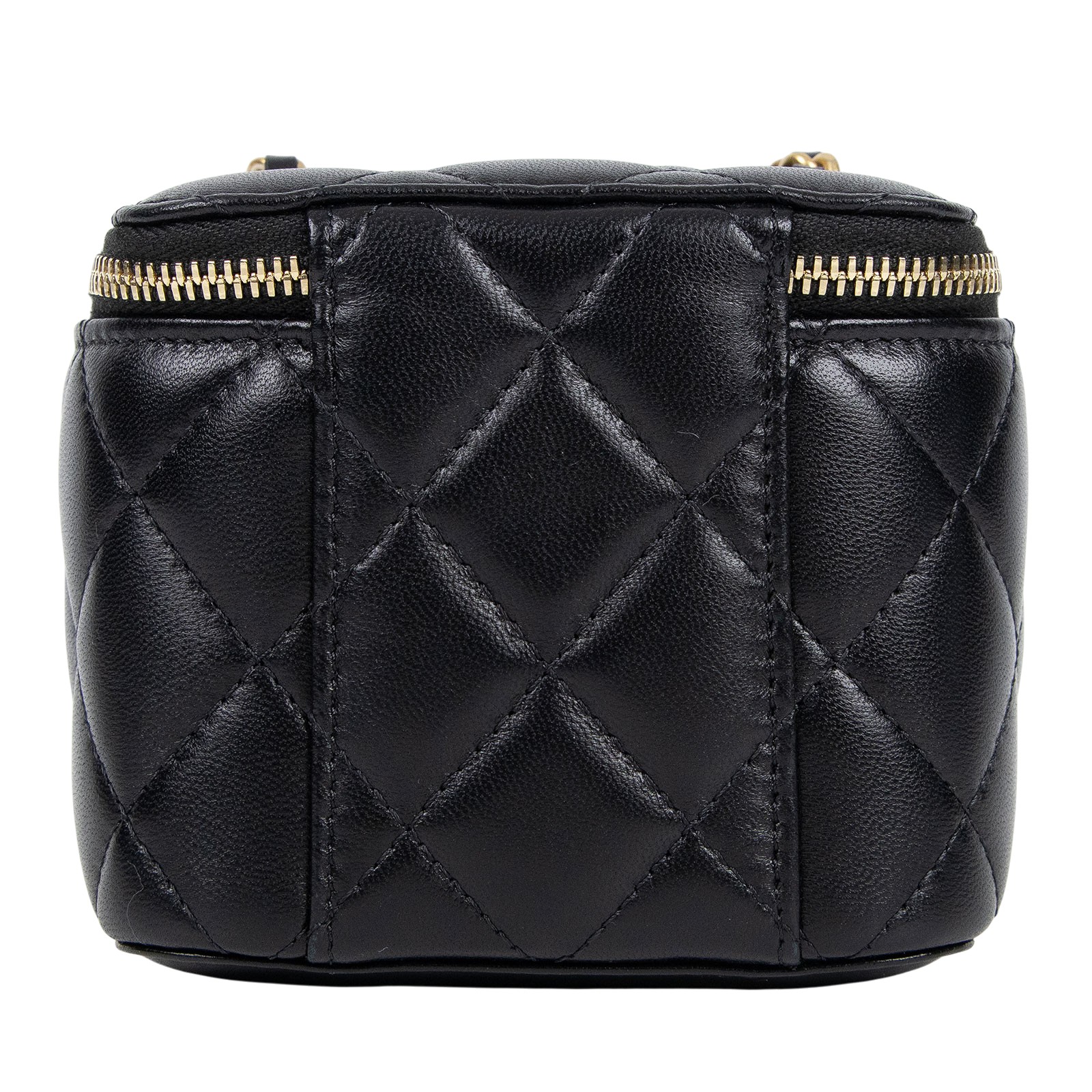 香奈兒 CHANEL Vavnity 金球 斜背 化妝包 AP1447 29開黑羊皮金球化妝包 原廠盒子/防塵袋/保證卡