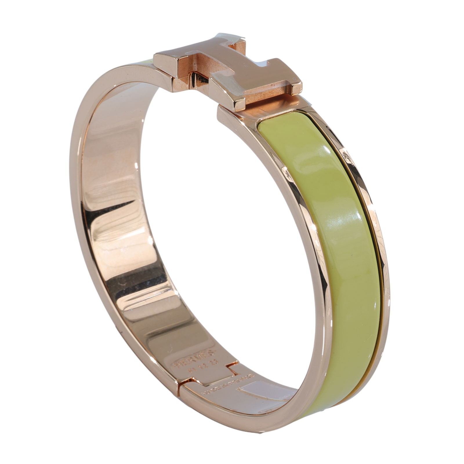 愛馬仕 Hermes Clic H PM 手環 金黃色 H700001FO68PM FI 12 23 黃色CLIC H 手環 原廠盒子/防塵袋/購買證明