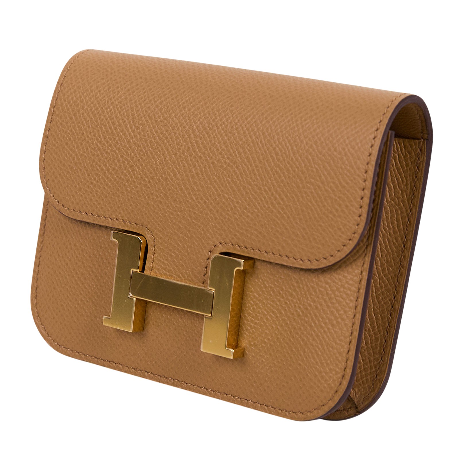 愛馬仕 Hermes Constance Slim 錢包 康康包 短夾 H082060CC4B /EPSOM/4B/BISCUIT/  原廠盒子/防塵袋