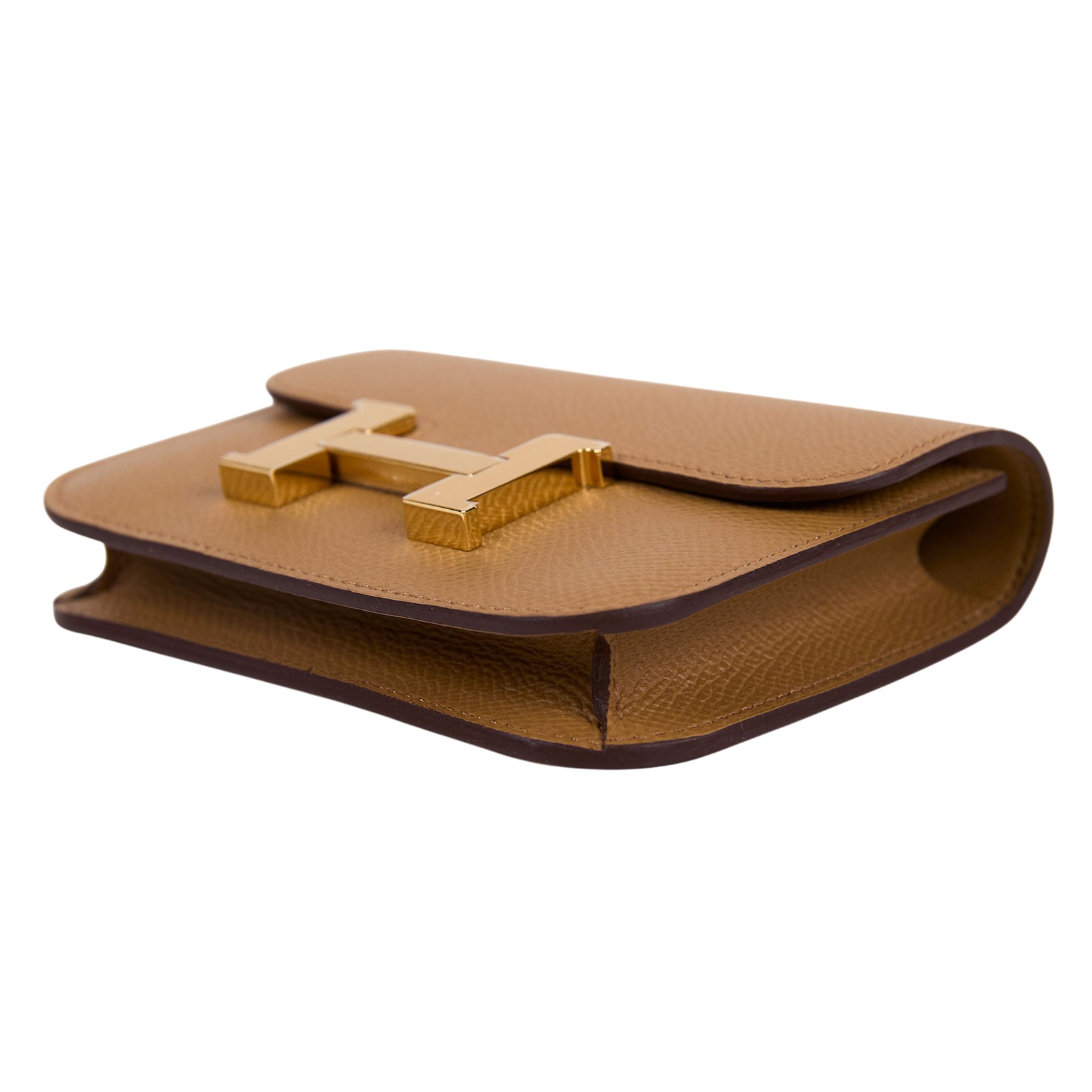 愛馬仕 Hermes Constance Slim 錢包 康康包 短夾 H082060CC4B /EPSOM/4B/BISCUIT/  原廠盒子/防塵袋