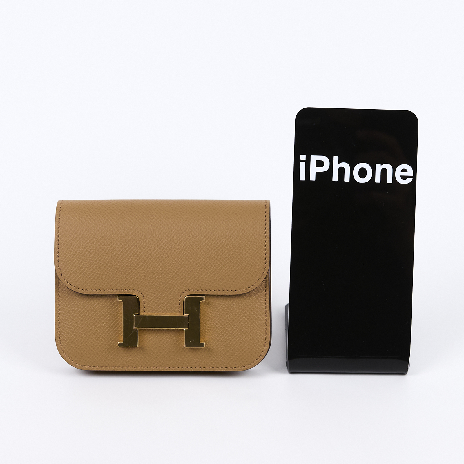 愛馬仕 Hermes Constance Slim 錢包 康康包 短夾 H082060CC4B /EPSOM/4B/BISCUIT/  原廠盒子/防塵袋