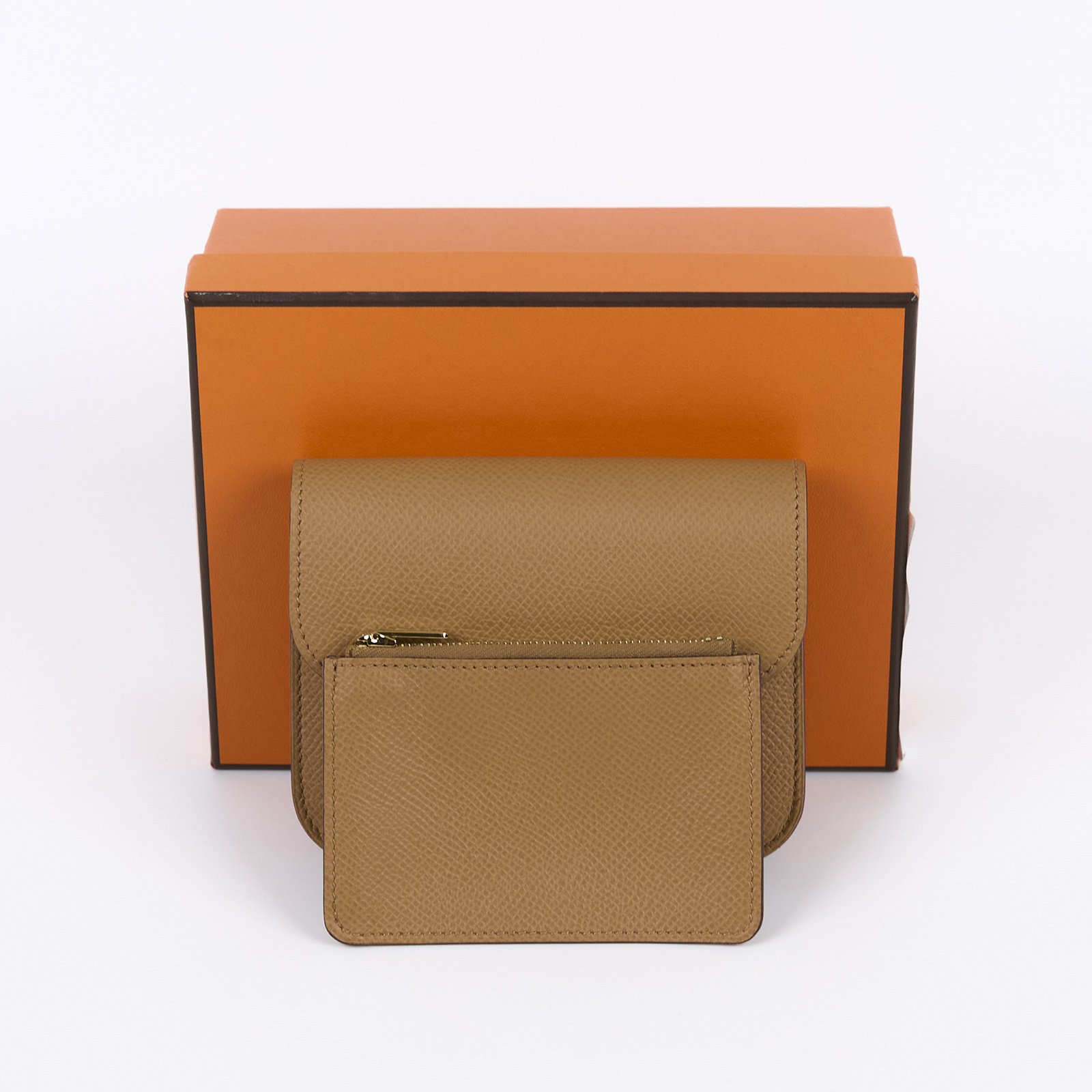 愛馬仕 Hermes Constance Slim 錢包 康康包 短夾 H082060CC4B /EPSOM/4B/BISCUIT/  原廠盒子/防塵袋