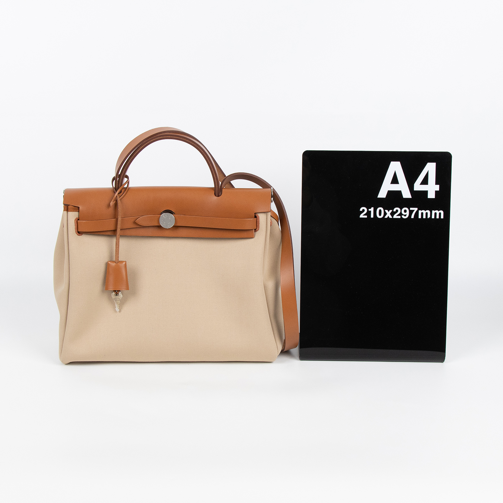 愛馬仕 Hermes Herbag Zip 31 HER31 T刻 金棕拼帆布HERBAG31 原廠盒子/防塵袋/鎖組