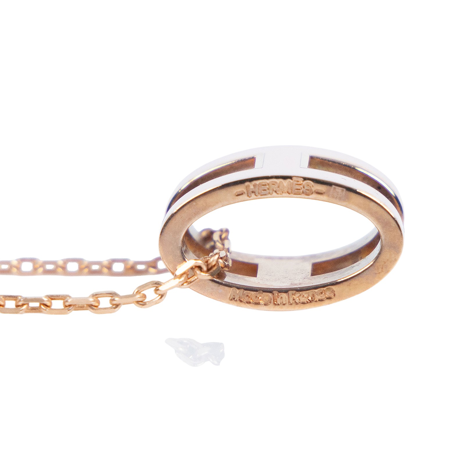 愛馬仕 Hermes Pop H 墜飾 糖衣粉 H147991FO85 /ST 01 69 粉金POP項鍊 原廠盒子/防塵袋