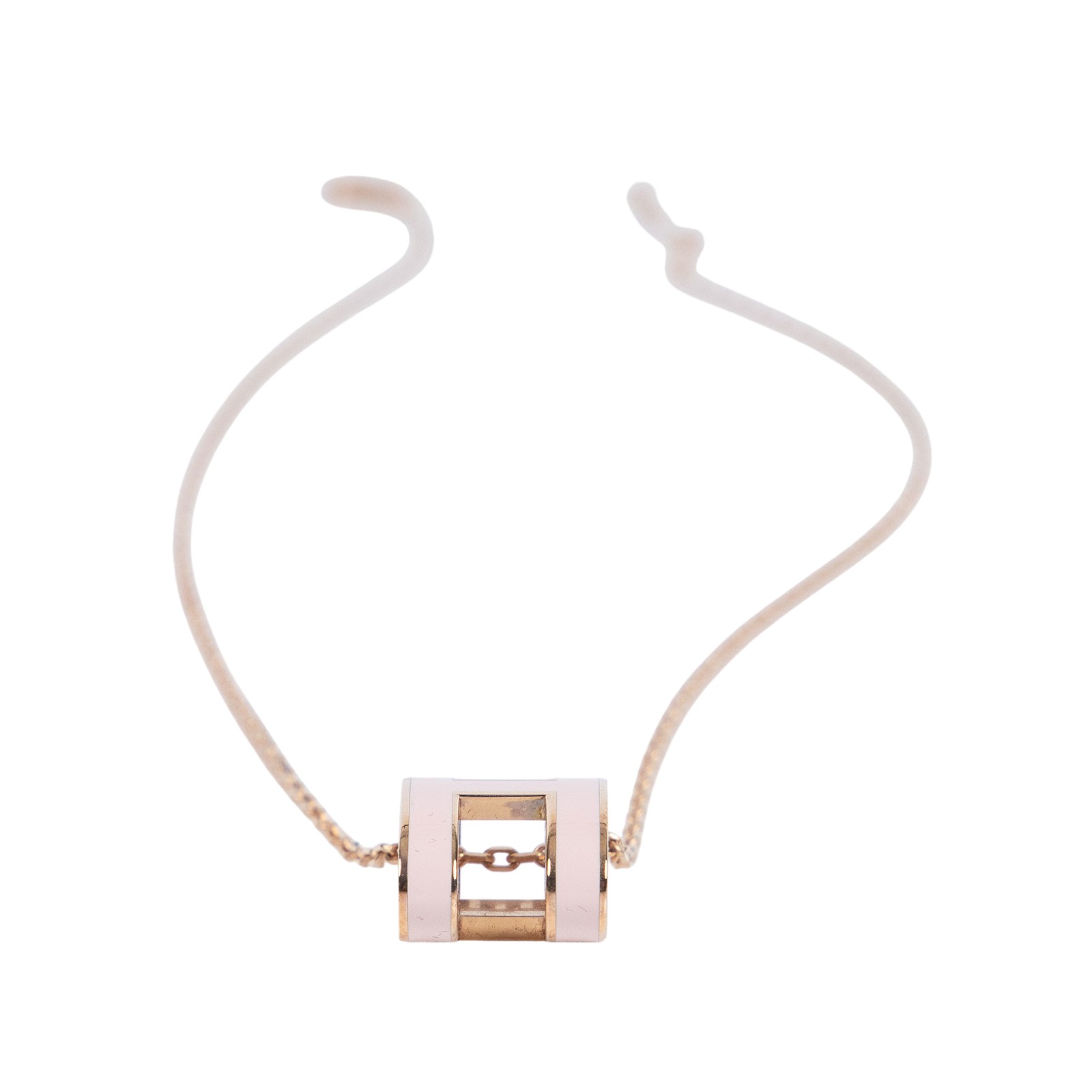 愛馬仕 Hermes Pop H 墜飾 糖衣粉 H147991FO85 /ST 01 69 粉金POP項鍊 原廠盒子/防塵袋