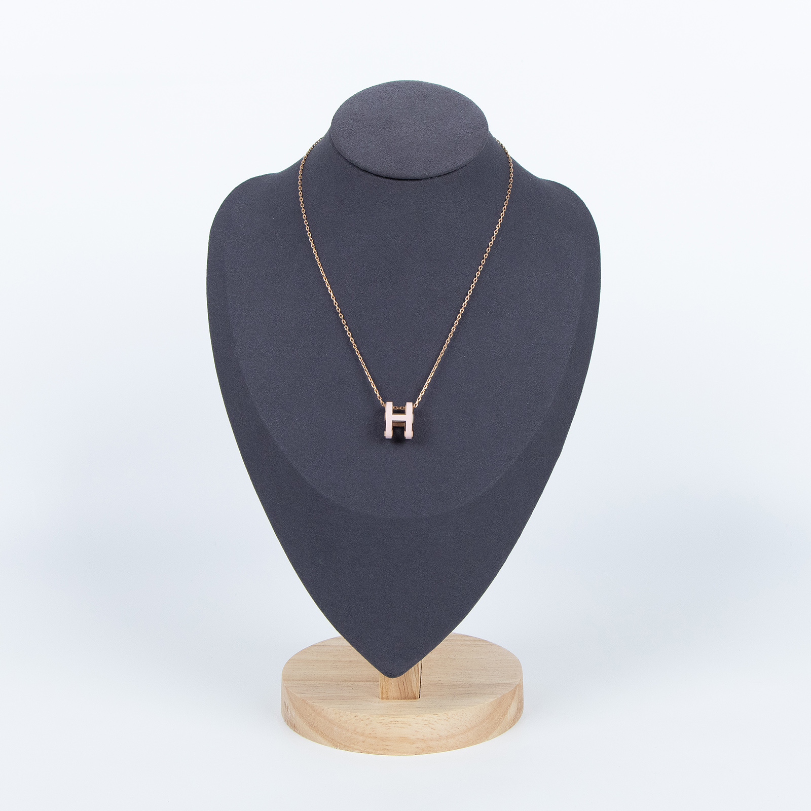 愛馬仕 Hermes Pop H 墜飾 糖衣粉 H147991FO85 /ST 01 69 粉金POP項鍊 原廠盒子/防塵袋