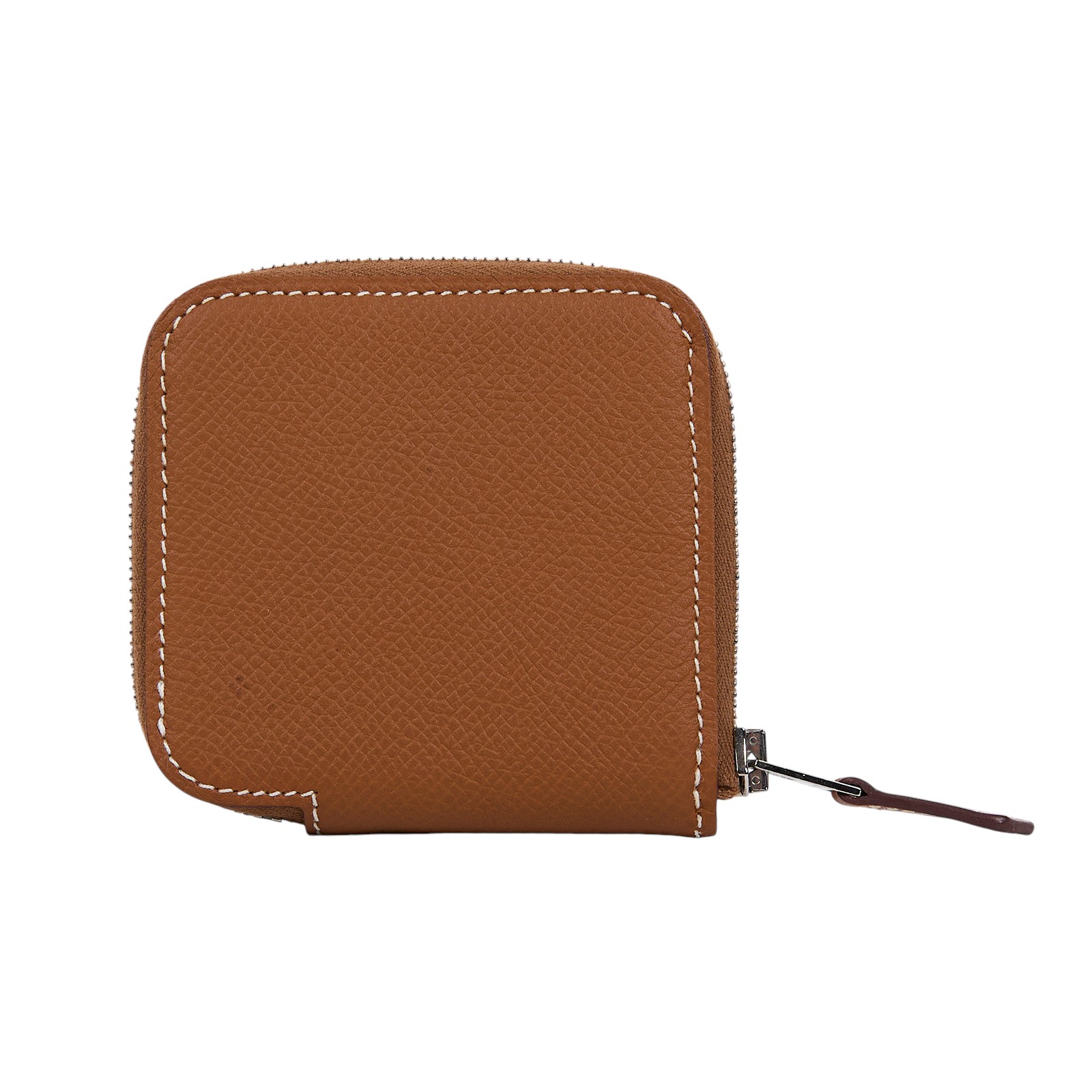 愛馬仕 Hermes SilkIn 拉鍊 絲巾 零錢包 SILKC C刻 金棕絲巾零錢包 原廠盒子