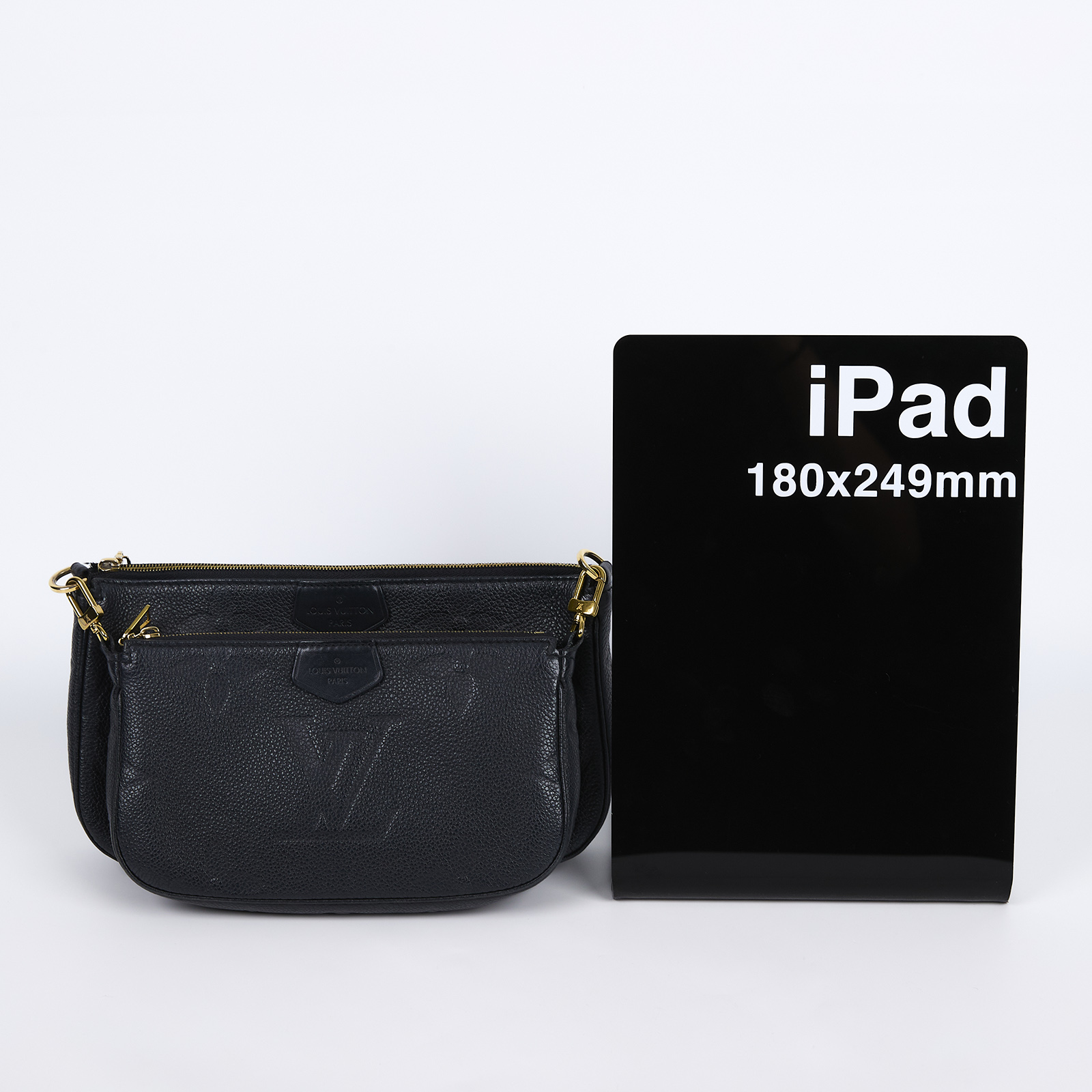 路易威登 LOUIS VUITTON Multi Pochette Accessoires 壓花牛皮 混合式 斜背袋 M80399 晶片款  原廠盒子/防塵袋