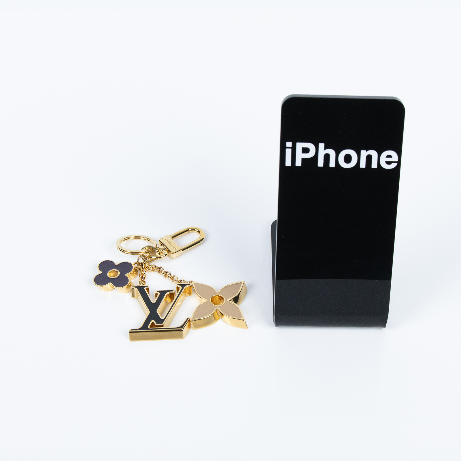 路易威登 LOUIS VUITTON Fleur de Monogram 包包吊飾 金色 M01652  原廠盒子/防塵袋