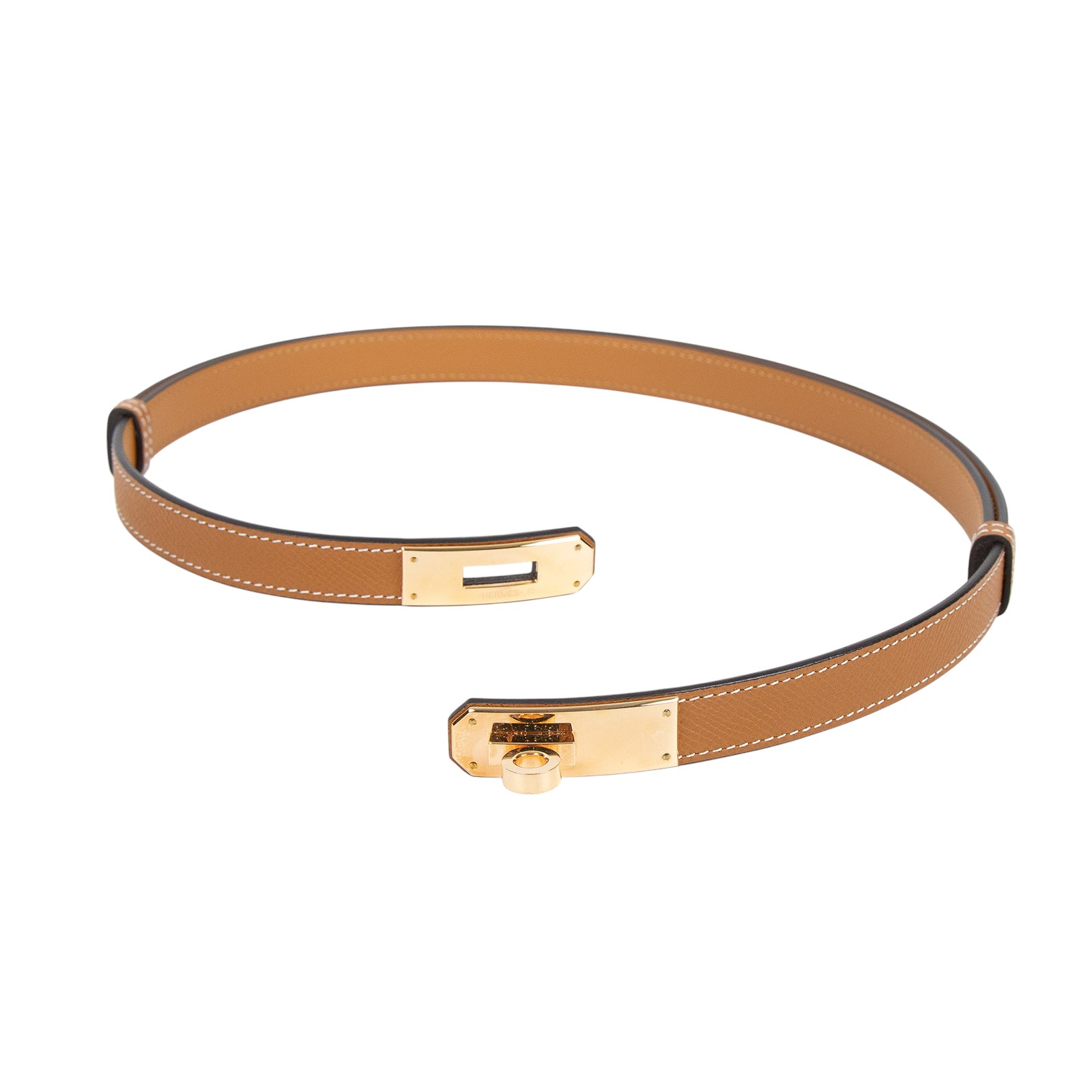 愛馬仕 Hermes Kelly 18 腰帶 大象灰 玫瑰金色五金 金棕色 H069853CD37 /H069853CD  防塵袋/原廠盒子/購買證明