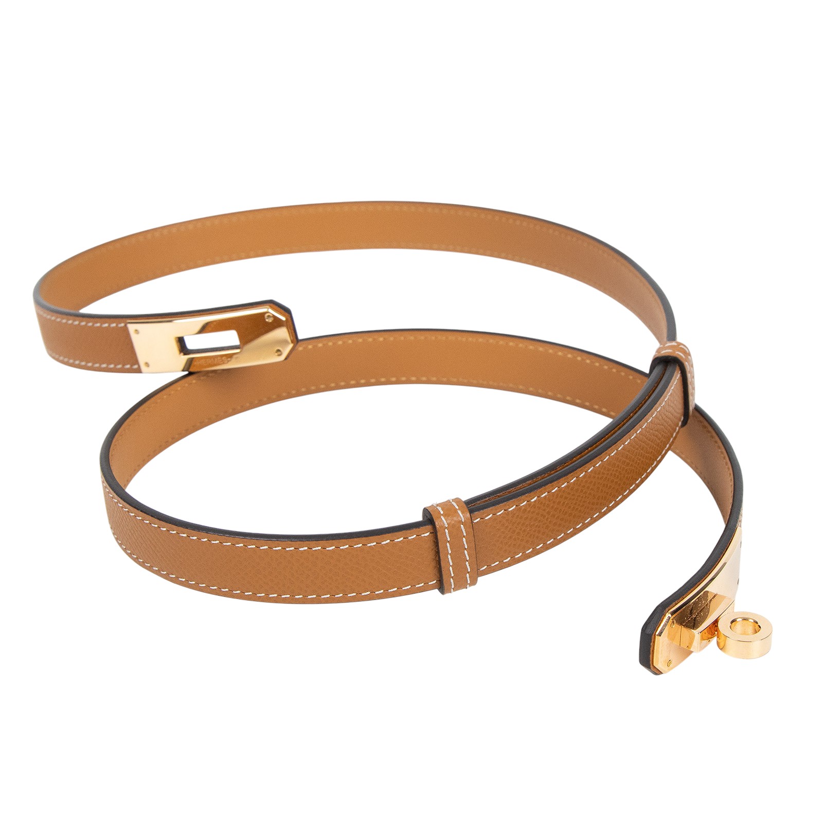 愛馬仕 Hermes Kelly 18 腰帶 大象灰 玫瑰金色五金 金棕色 H069853CD37 /H069853CD  防塵袋/原廠盒子/購買證明