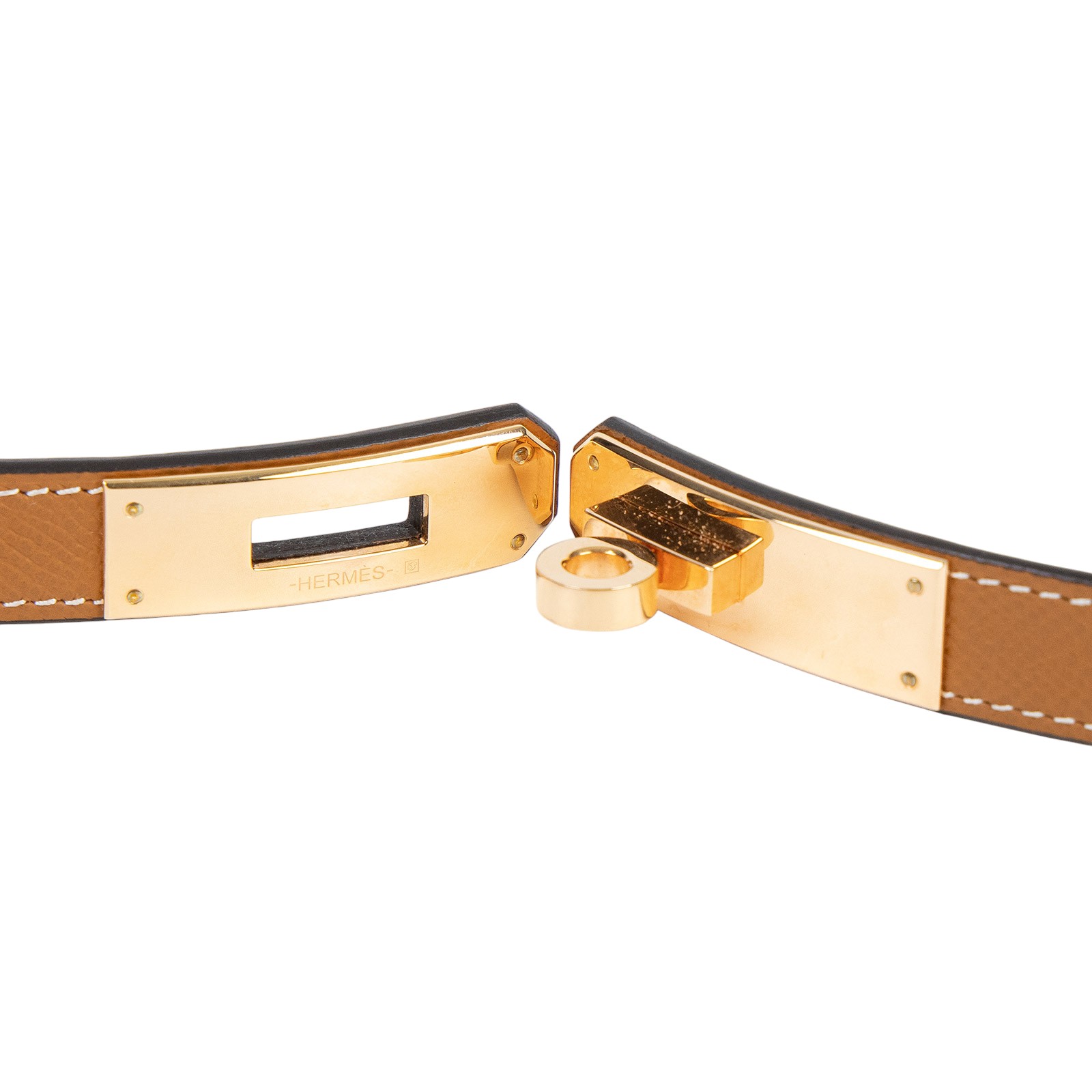 愛馬仕 Hermes Kelly 18 腰帶 大象灰 玫瑰金色五金 金棕色 H069853CD37 /H069853CD  防塵袋/原廠盒子/購買證明