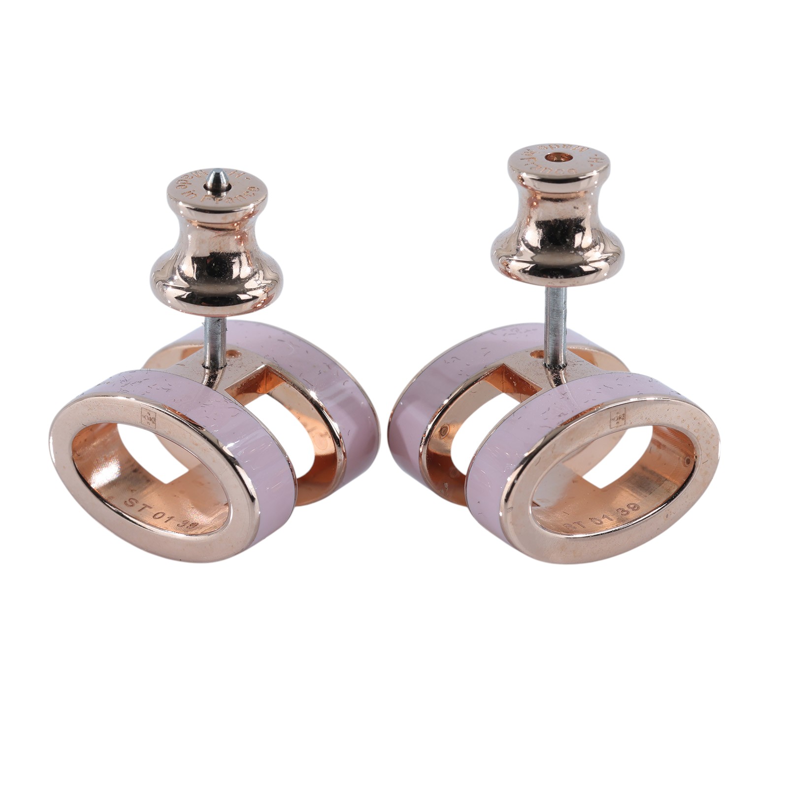 愛馬仕 Hermes Mini Pop H 耳釘 糖衣粉 H608002FO85 ST 01 39 粉色 POP H 耳環 原廠盒子