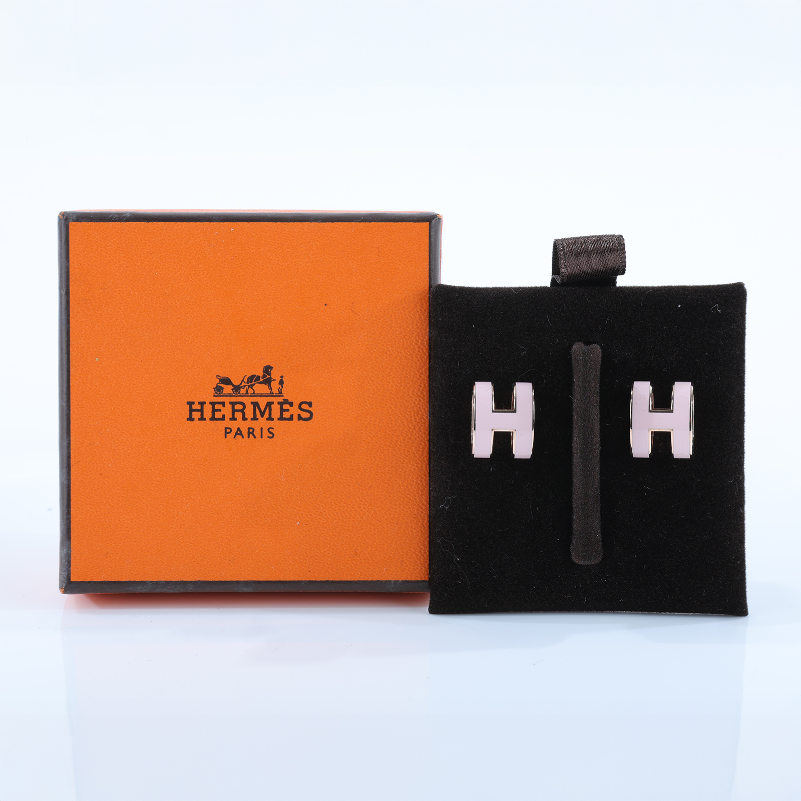 愛馬仕 Hermes Mini Pop H 耳釘 糖衣粉 H608002FO85 ST 01 39 粉色 POP H 耳環 原廠盒子