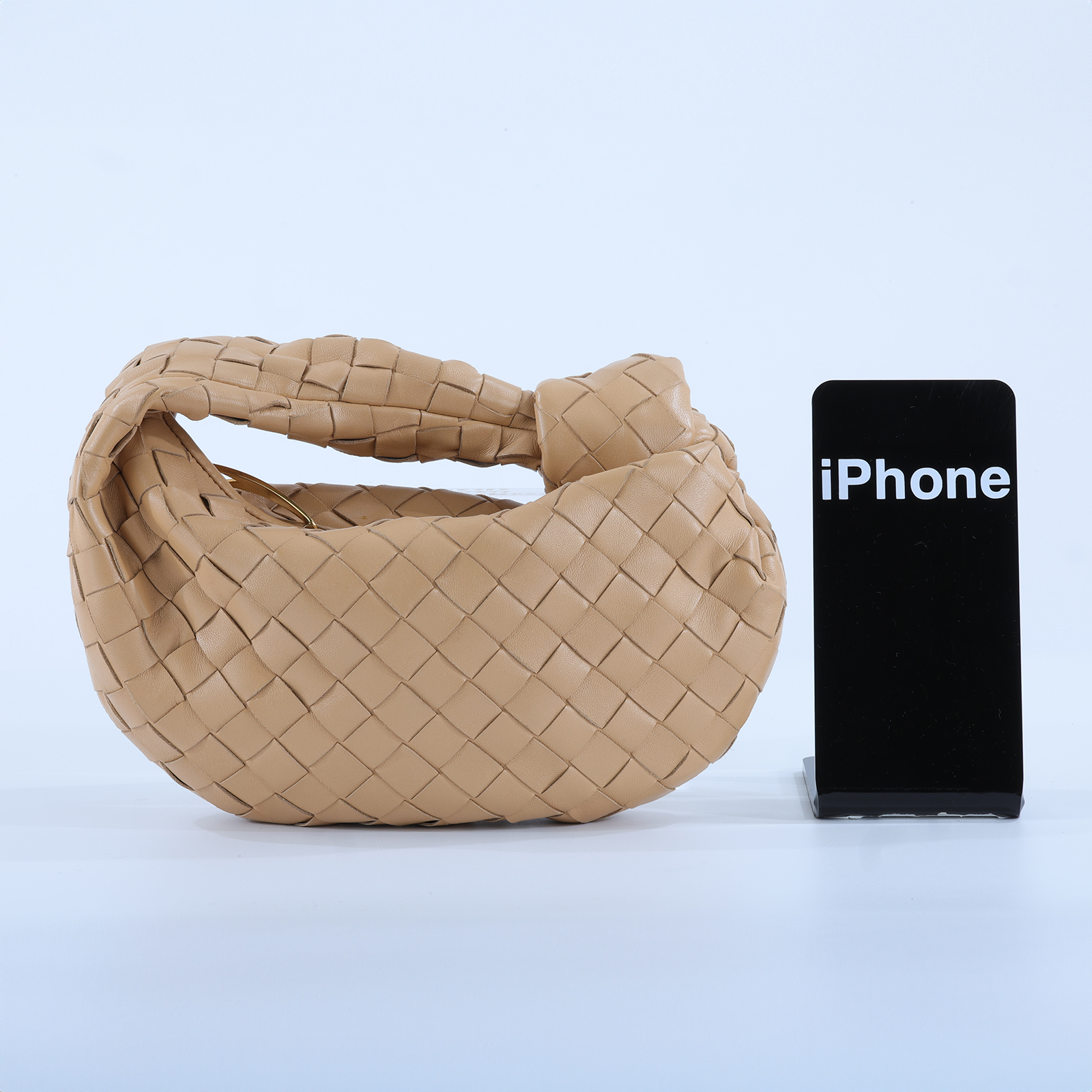 寶緹嘉 BOTTEGA VENETA Mini Jodie 編織 手提包  651876VCPP5 奶茶 JODIE MINI 防塵袋