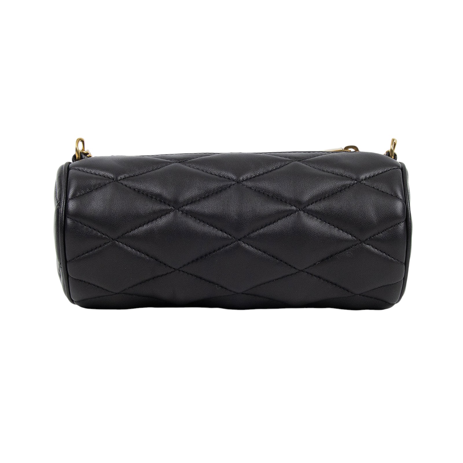 聖羅蘭 YSL SAINT LAURENT Sade 小型 絎縫 筒形 肩背包 699703AAAJU 黑羊水桶包 原廠盒子/防塵袋