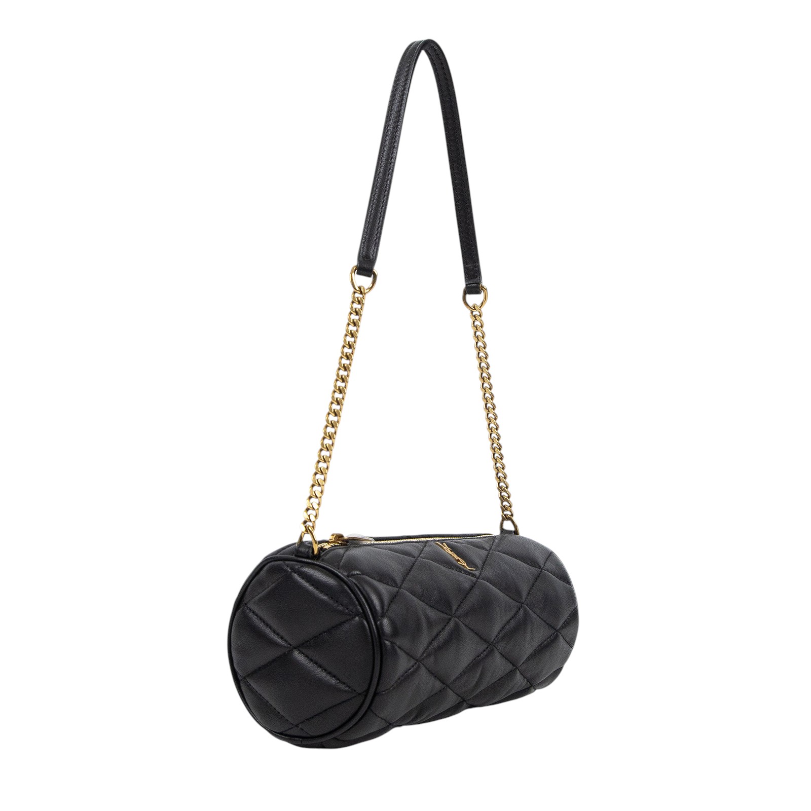 聖羅蘭 YSL SAINT LAURENT Sade 小型 絎縫 筒形 肩背包 699703AAAJU 黑羊水桶包 原廠盒子/防塵袋