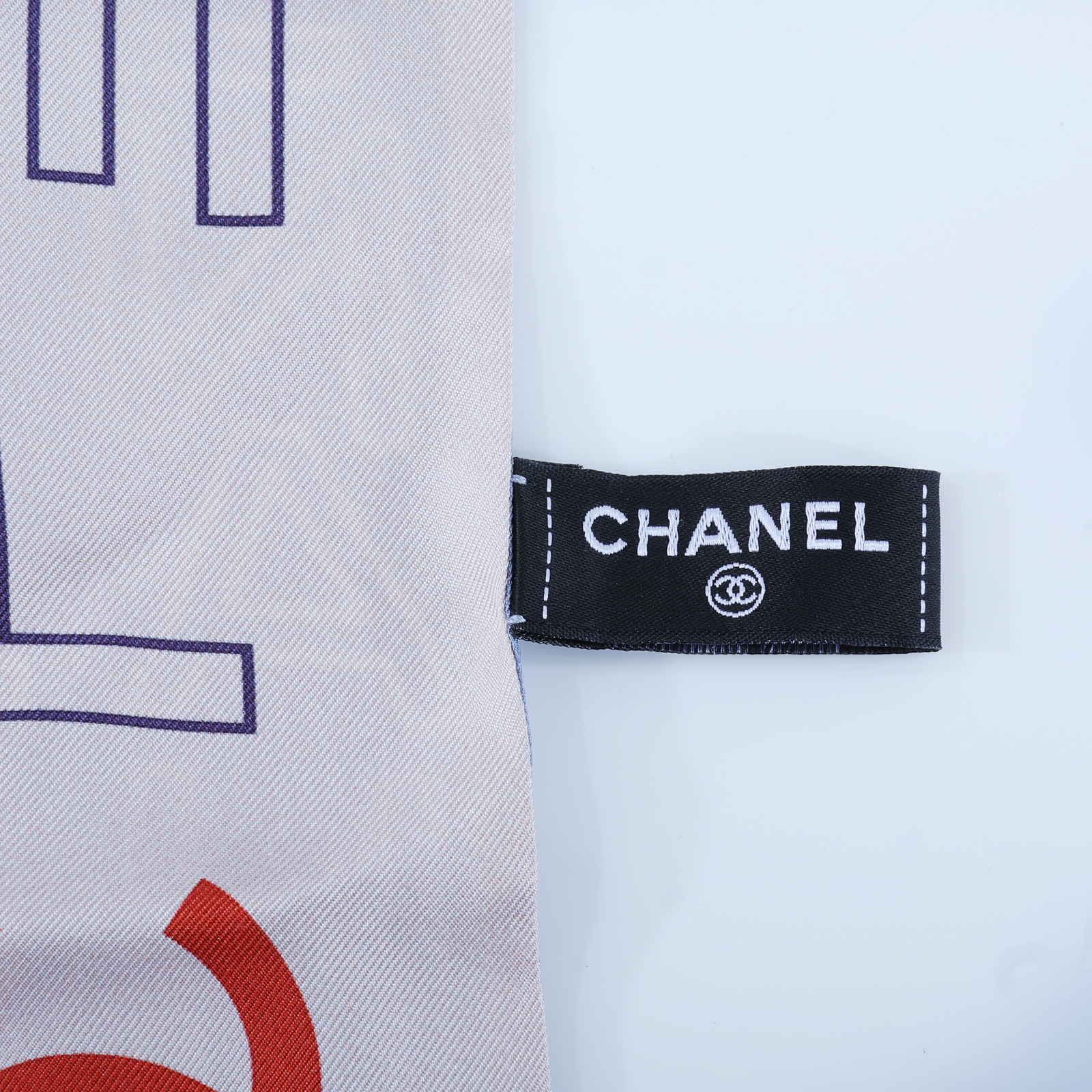 香奈兒 CHANEL CC 絲巾  粉藍TWILLY 無附屬品