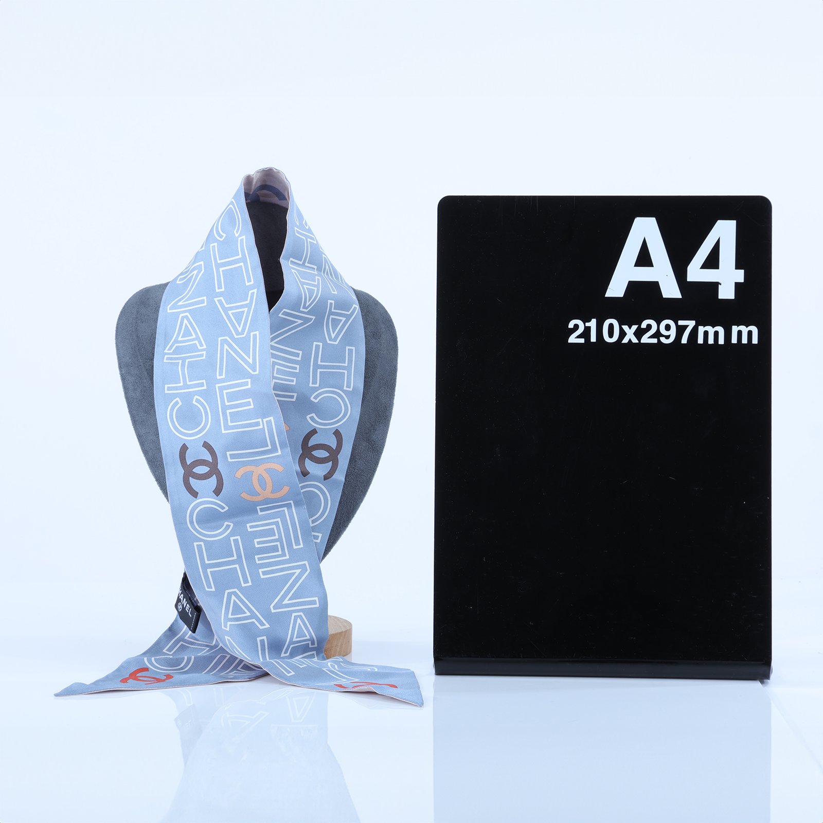 香奈兒 CHANEL CC 絲巾  粉藍TWILLY 無附屬品