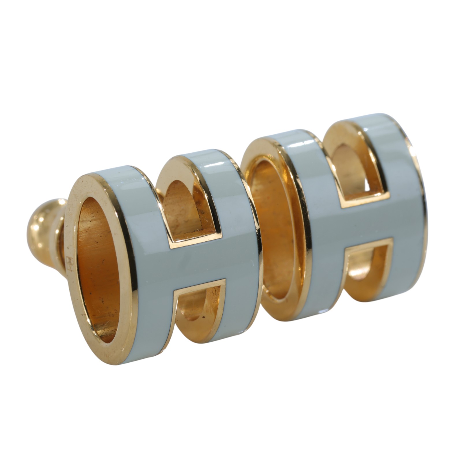 愛馬仕 Hermes Mini Pop H 耳釘 白色 H608002Fv49 ST 01 79 白金POP H耳環 原廠盒子