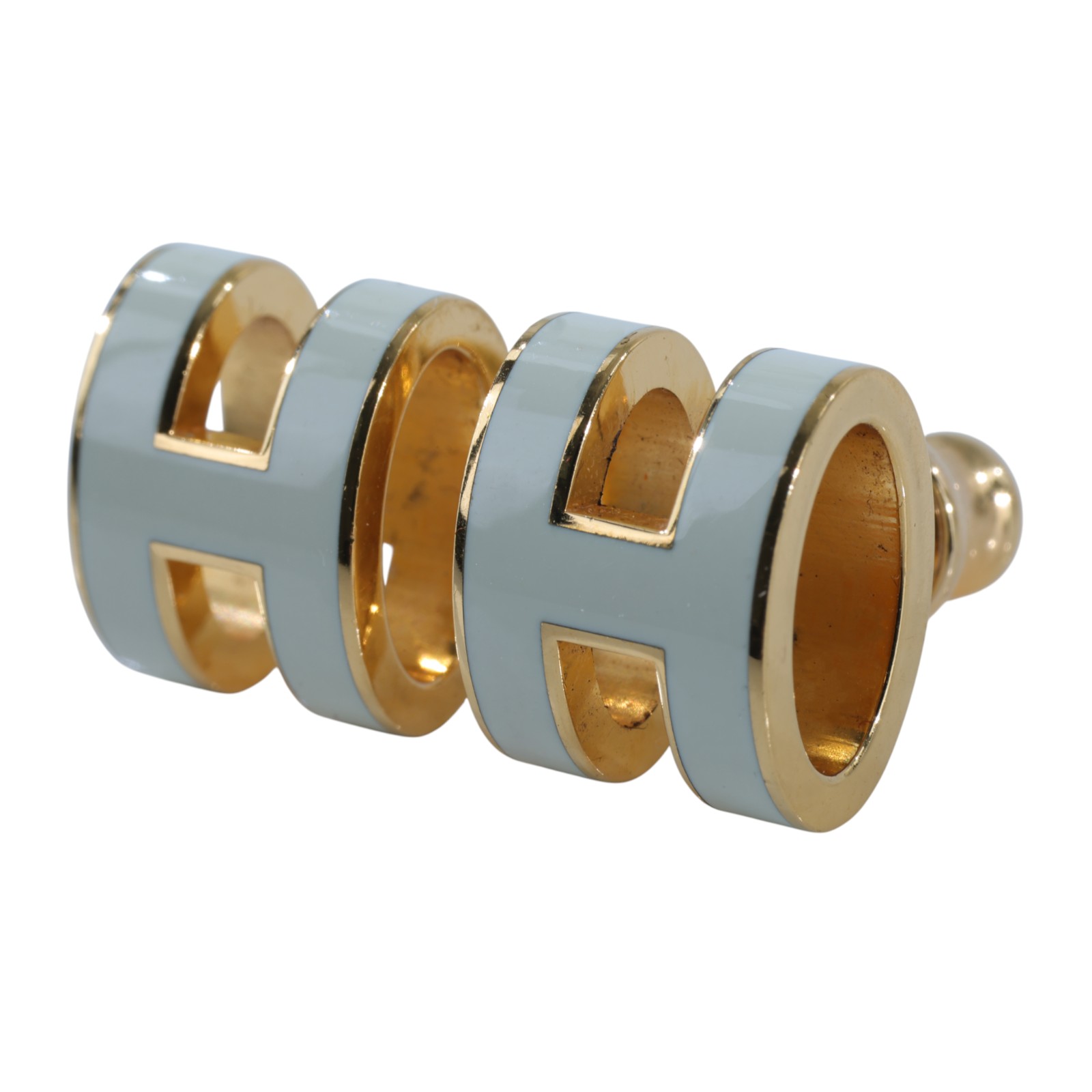 愛馬仕 Hermes Mini Pop H 耳釘 白色 H608002Fv49 ST 01 79 白金POP H耳環 原廠盒子