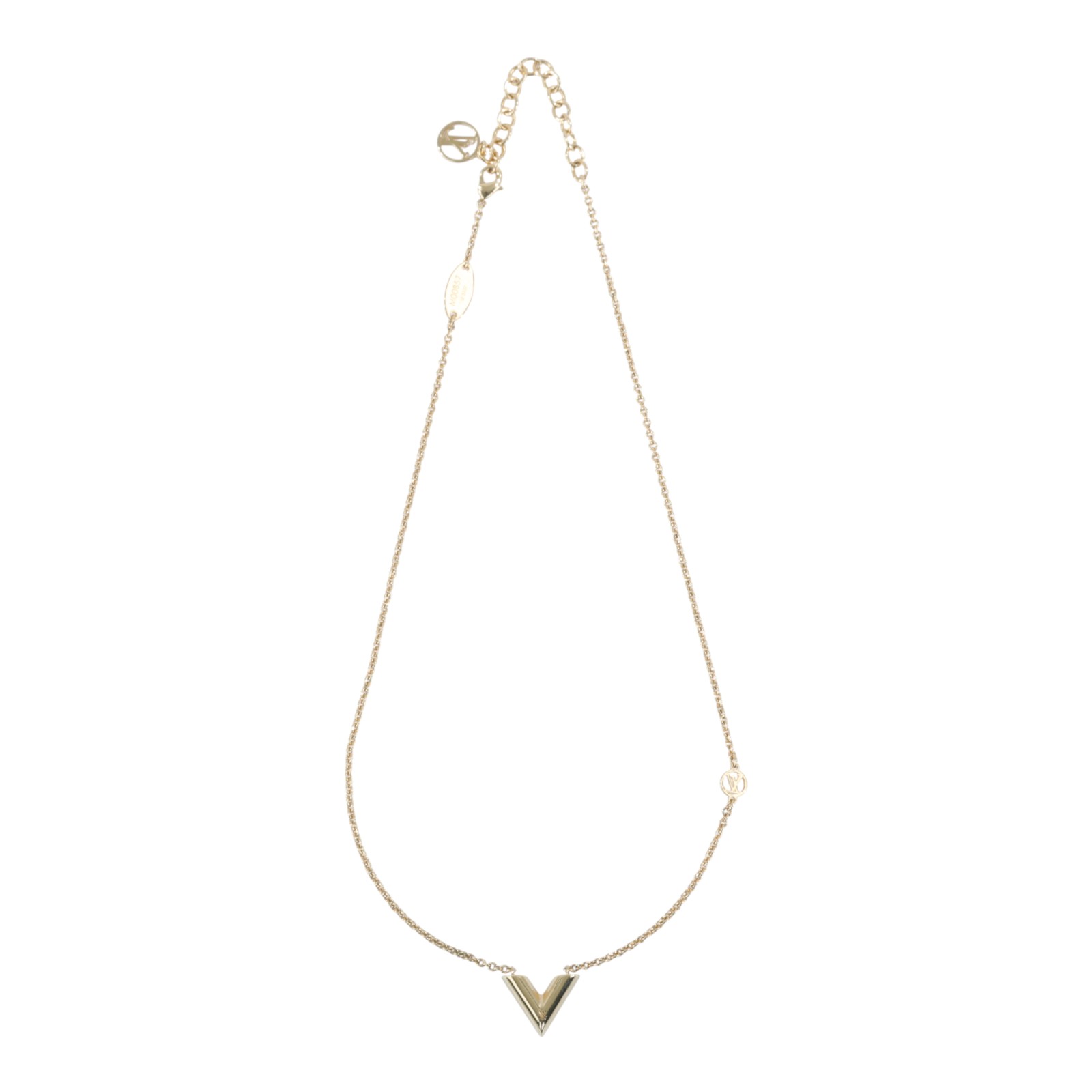 路易威登 LOUIS VUITTON Essential V 項鏈 M00857 金Essential V 原廠盒子/防塵袋