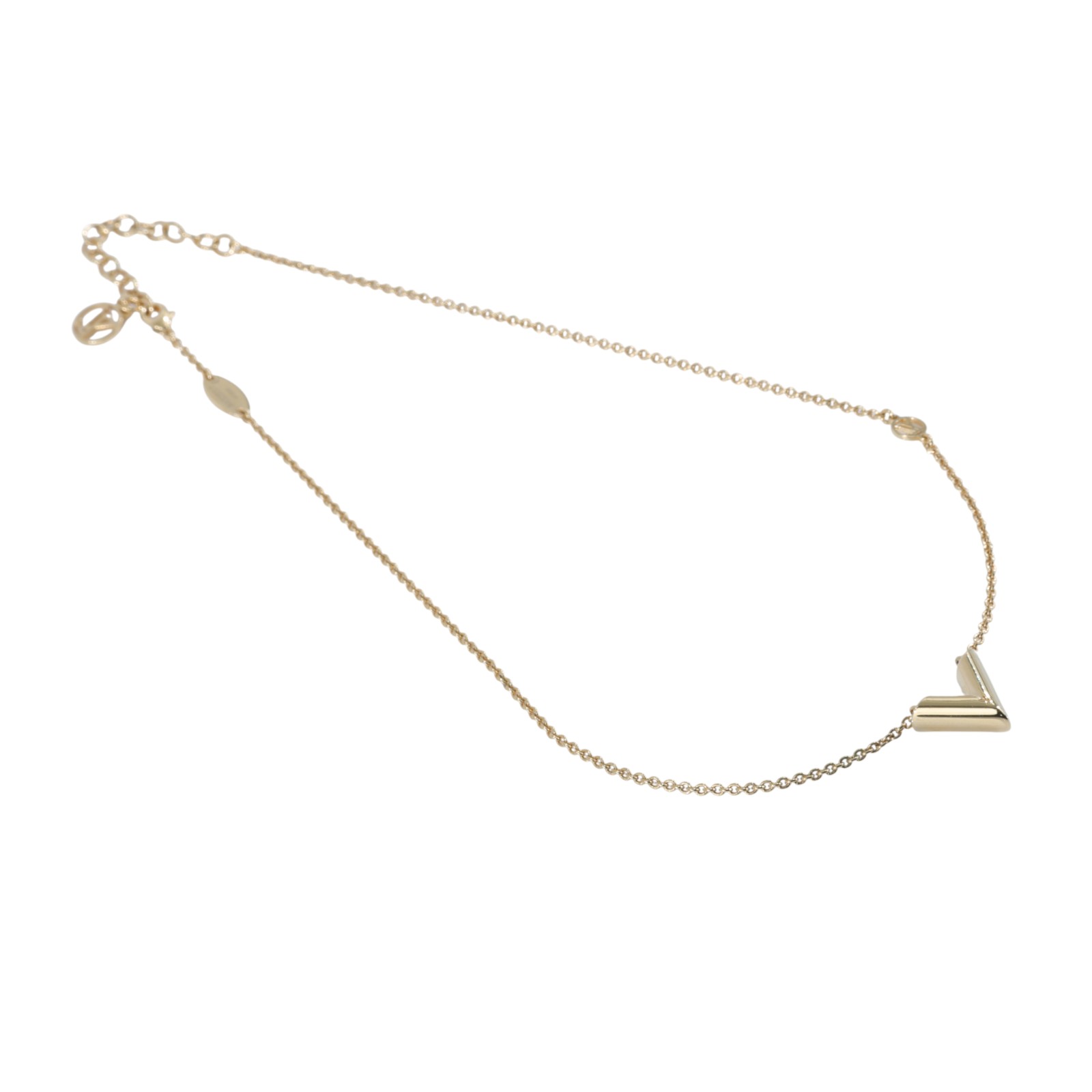 路易威登 LOUIS VUITTON Essential V 項鏈 M00857 金Essential V 原廠盒子/防塵袋