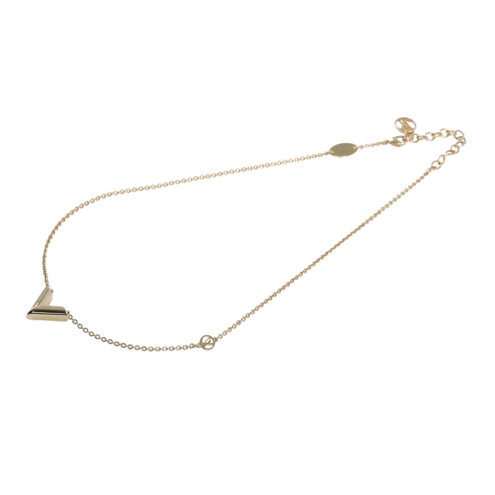 路易威登 LOUIS VUITTON Essential V 項鏈 M00857 金Essential V 原廠盒子/防塵袋