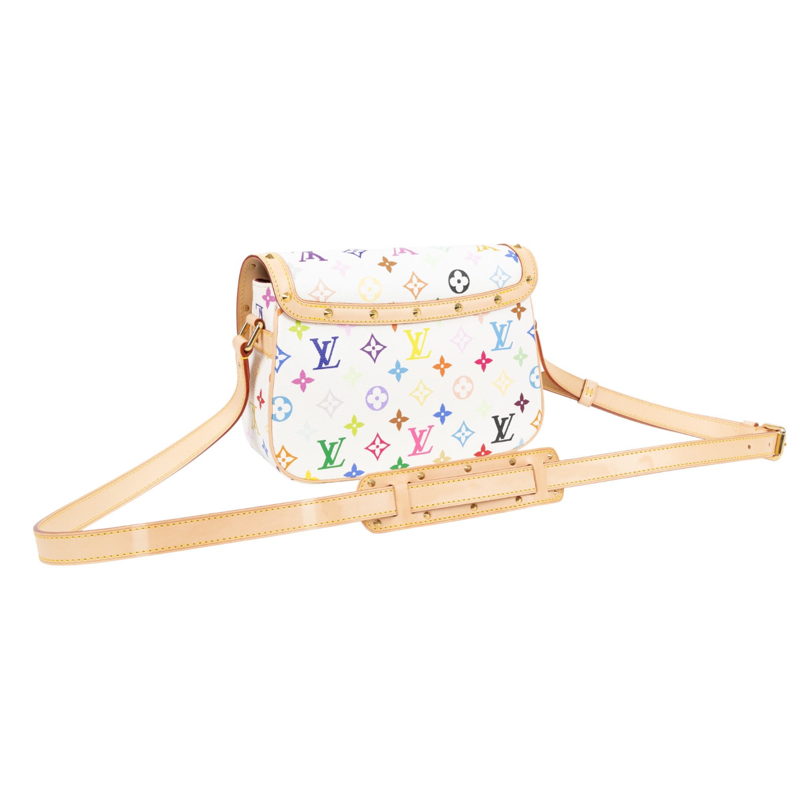 路易威登 LOUIS VUITTON 村上隆聯名 Sologne 肩背包 M92661 白彩SOLOGNE 原廠盒子/防塵袋