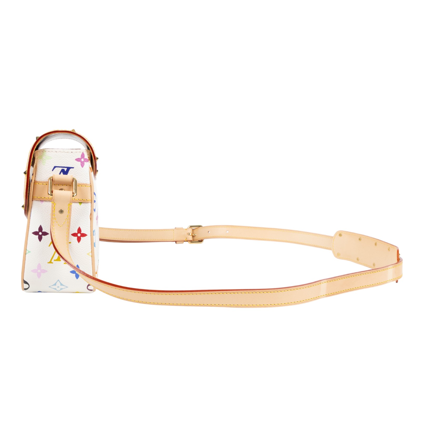 路易威登 LOUIS VUITTON 村上隆聯名 Sologne 肩背包 M92661 白彩SOLOGNE 原廠盒子/防塵袋