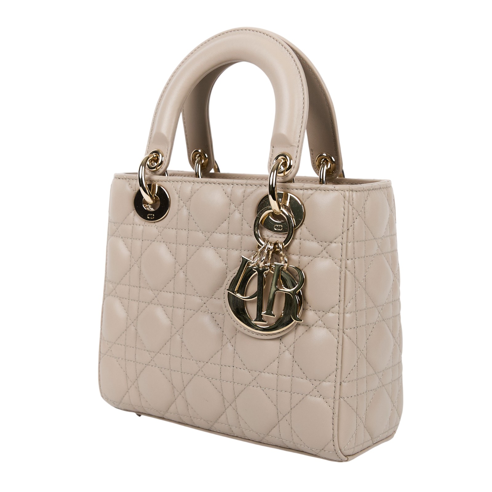 迪奧 CHRISTIAN DIOR Lady Dior My ABCDior 小型 肩背 手提包 羊皮 M0538ONGE  原廠盒子/防塵袋/保證卡/裝飾釦4個