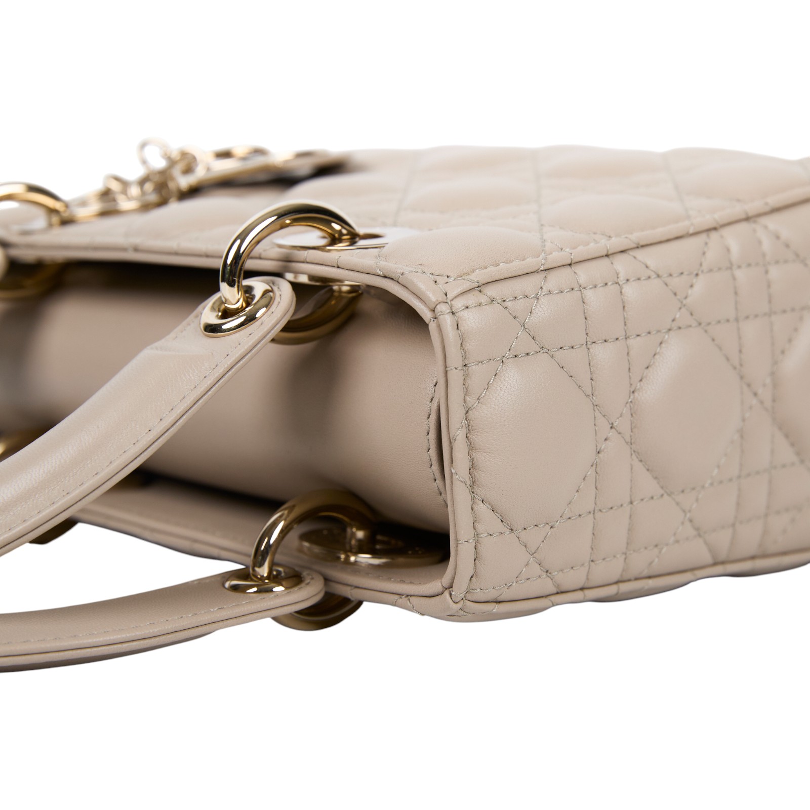 迪奧 CHRISTIAN DIOR Lady Dior My ABCDior 小型 肩背 手提包 羊皮 M0538ONGE  原廠盒子/防塵袋/保證卡/裝飾釦4個