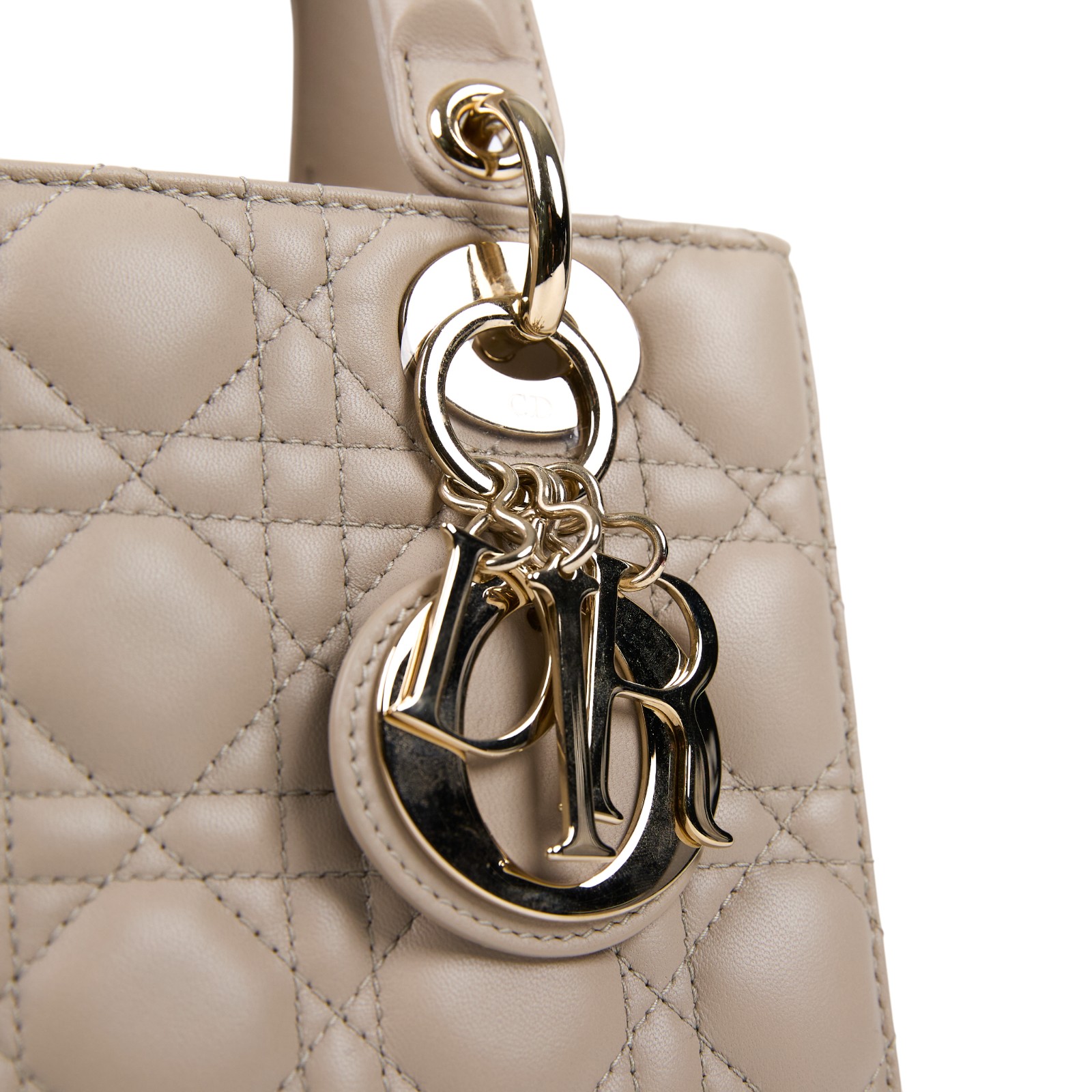 迪奧 CHRISTIAN DIOR Lady Dior My ABCDior 小型 肩背 手提包 羊皮 M0538ONGE  原廠盒子/防塵袋/保證卡/裝飾釦4個