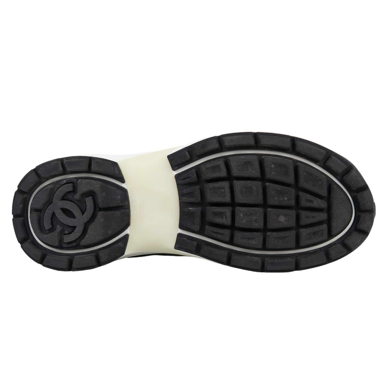 香奈兒 CHANEL CC 跑鞋 G39792_37 銀白運動鞋 原廠盒子/防塵袋/灰色鞋帶