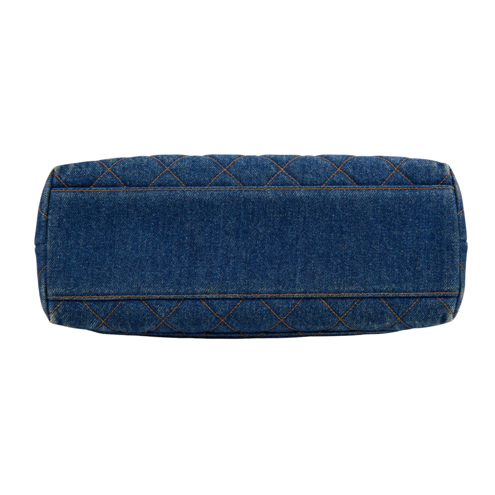 香奈兒 CHANEL Vintage 菱格紋 丹寧 手提包  4開單寧Matelasse手提包 無附屬品