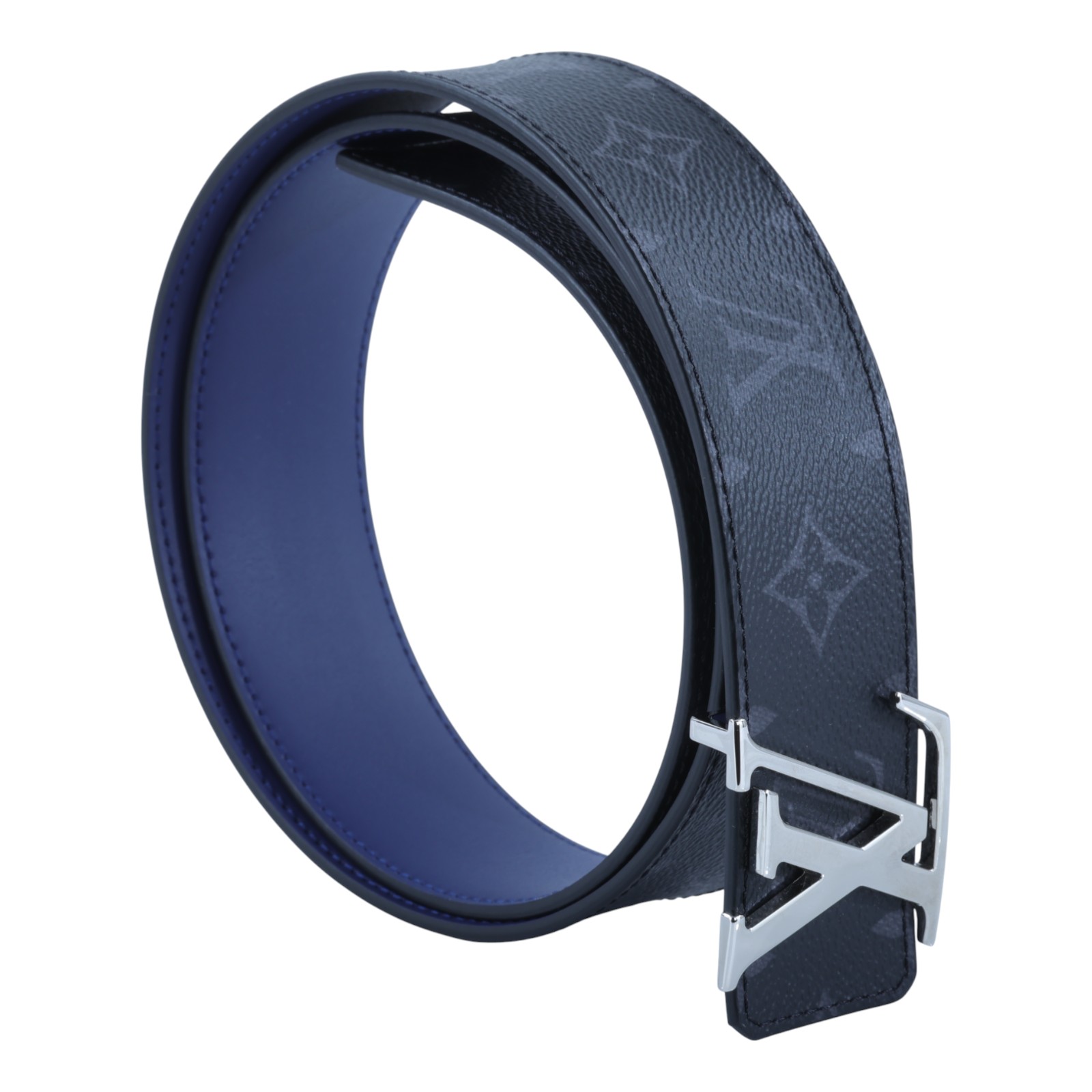 路易威登 LOUIS VUITTON LV Initiales 皮帶 腰帶 M0534T 黑原花皮帶 原廠盒子/防塵袋