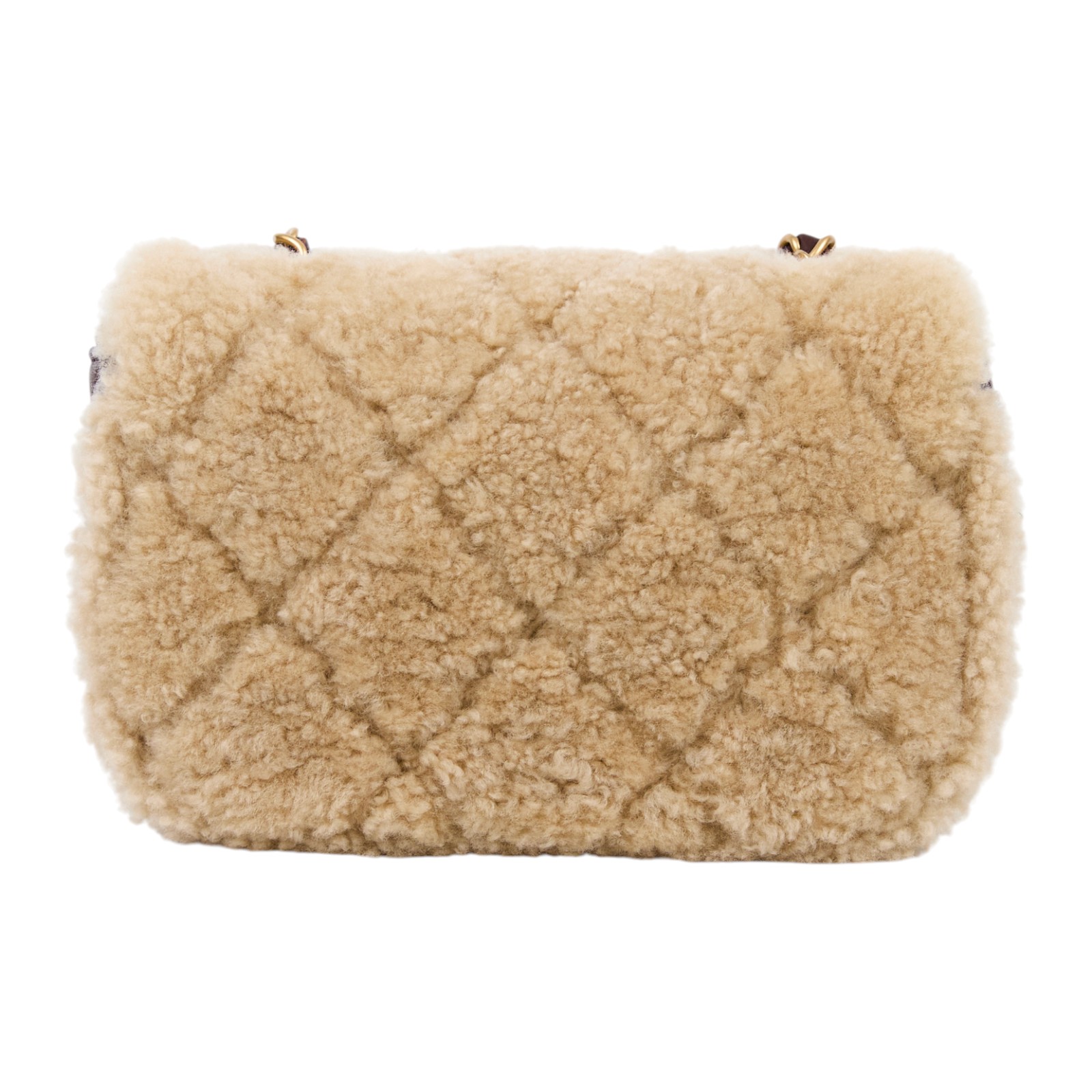 香奈兒 CHANEL MINI FLAP BAG CF 口蓋包 AS5148 B18194 晶片款 咖毛毛泰迪方胖 原廠盒子/防塵袋/購買證明影本