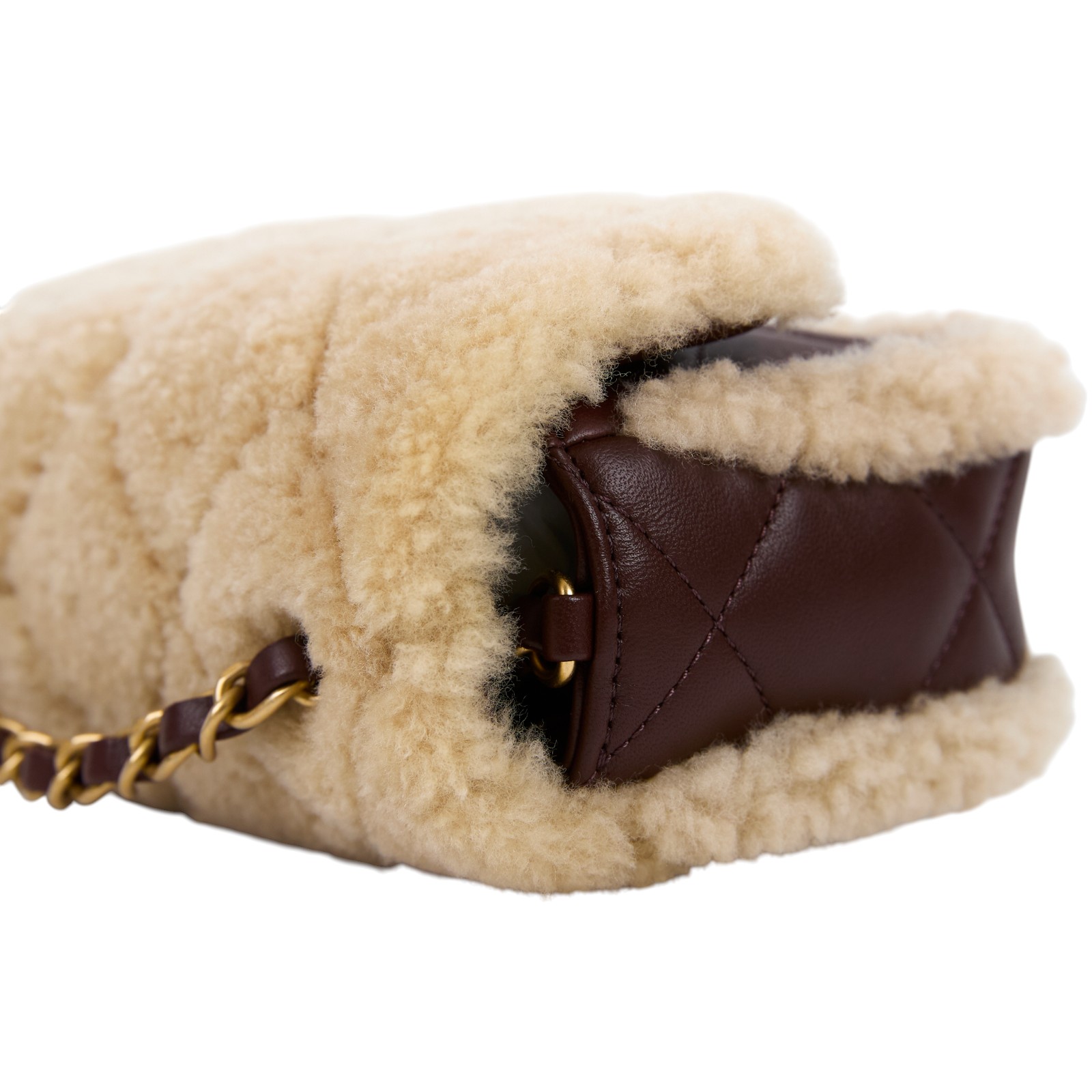 香奈兒 CHANEL MINI FLAP BAG CF 口蓋包 AS5148 B18194 晶片款 咖毛毛泰迪方胖 原廠盒子/防塵袋/購買證明影本