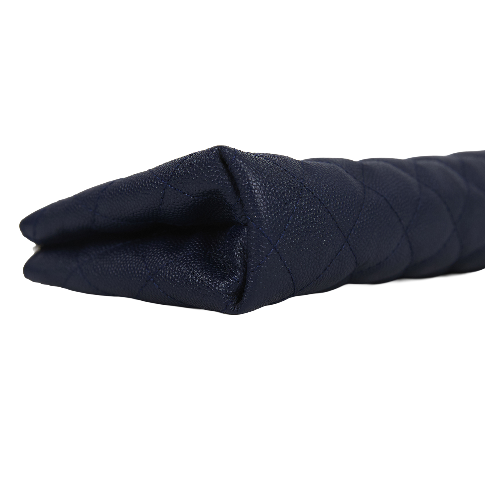 香奈兒 CHANEL 菱格紋 手拿包  25開 深藍荔枝POUCH 原廠盒子/防塵袋/保證卡