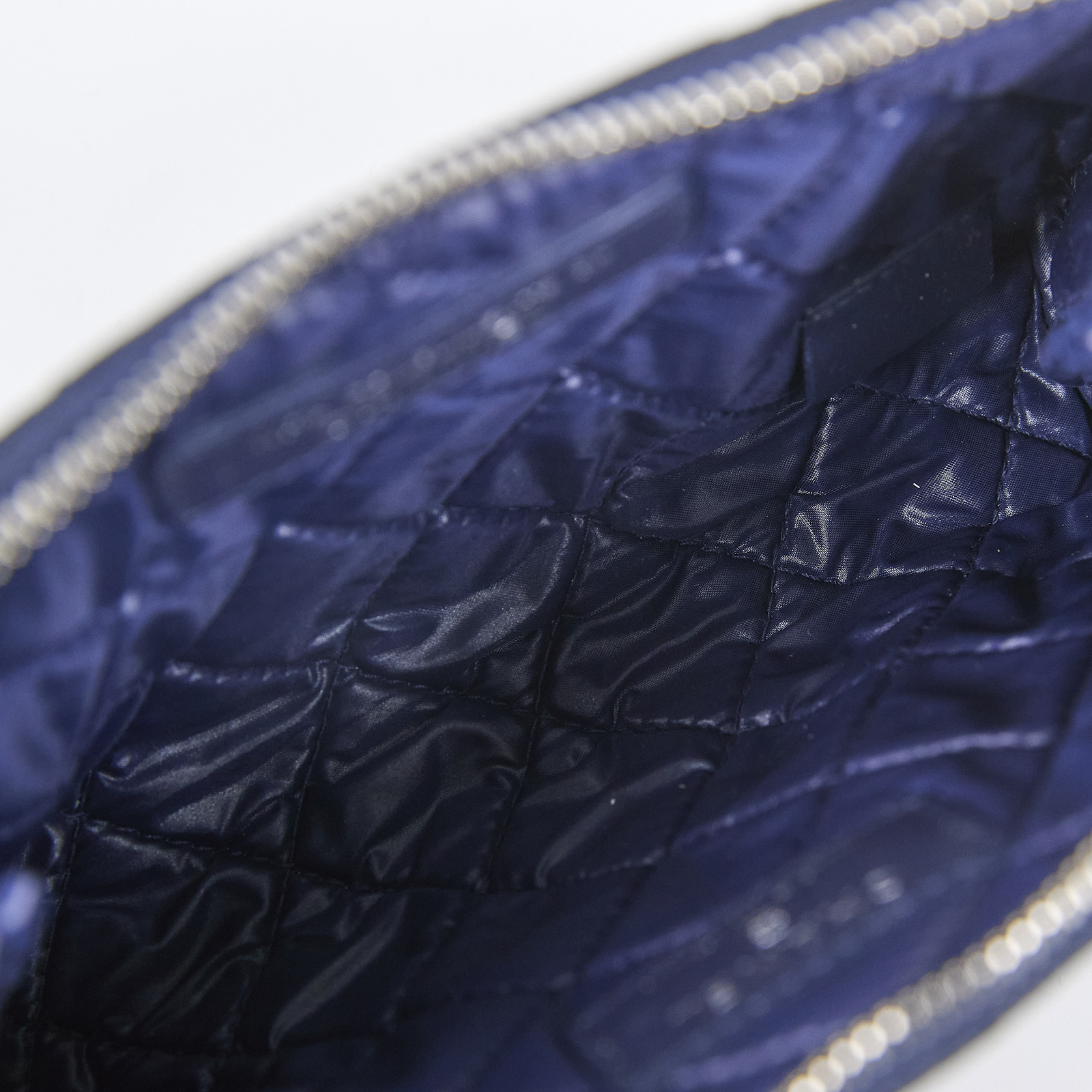 香奈兒 CHANEL 菱格紋 手拿包  25開 深藍荔枝POUCH 原廠盒子/防塵袋/保證卡