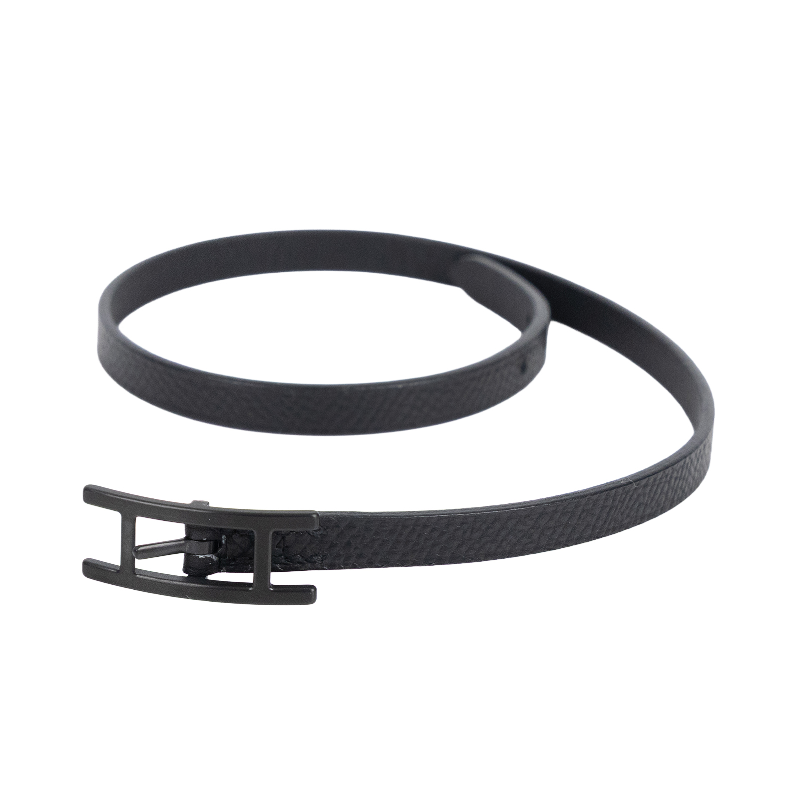 愛馬仕 Hermes Behapi Double Tour 皮革 手環 H081182CC37T5 SP 12 11 黑銀扣 雙圈手環 原廠盒子/防塵袋