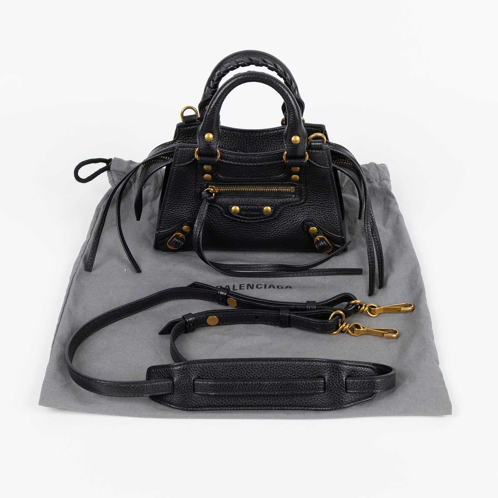 巴黎世家 BALENCIAGA NEO CLASSIC CITY 機車包 63852715Y41 黑NEO CLASSIC MINI 防塵袋/背帶