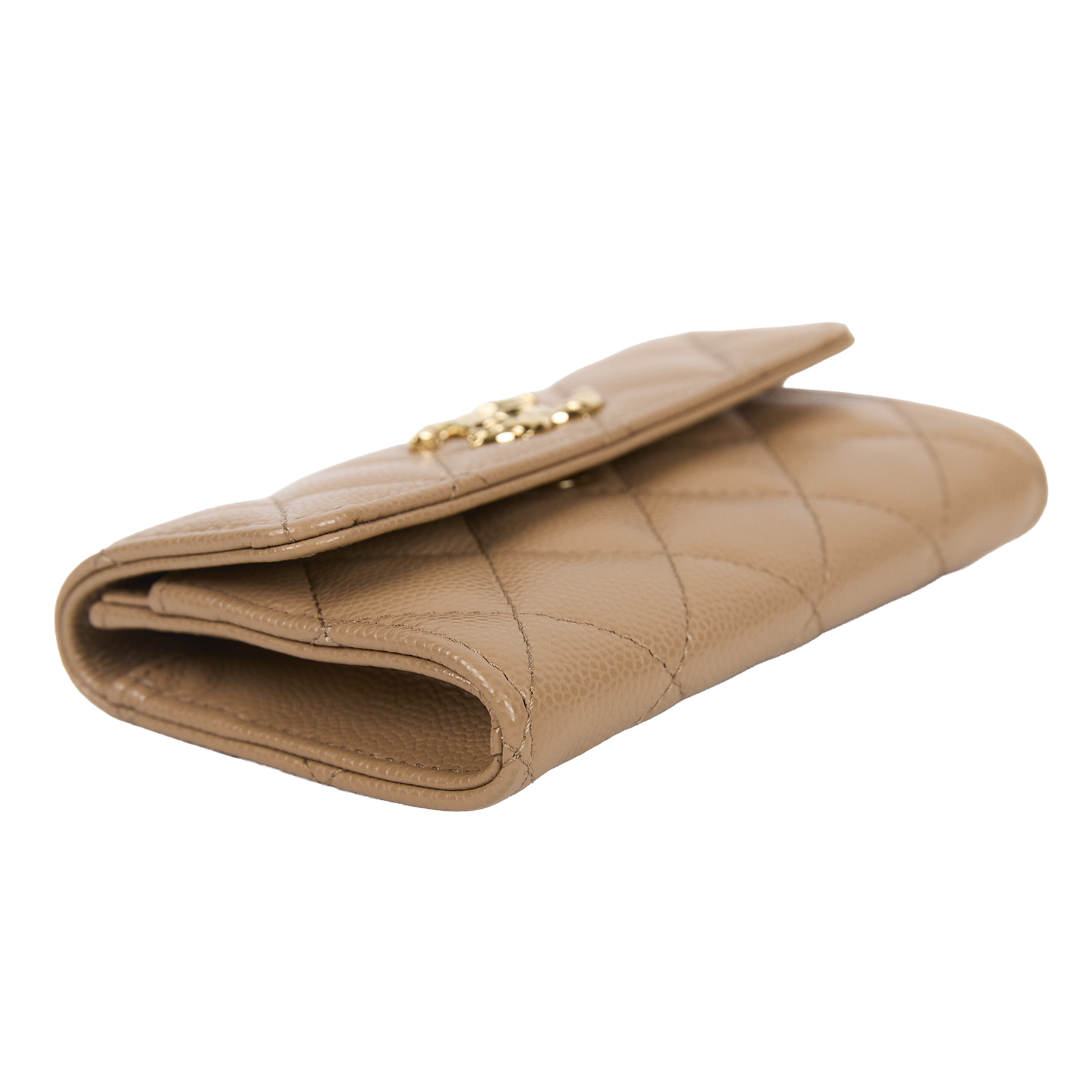 香奈兒 CHANEL CC 卡片夾  晶片款 泰奶色卡包 原廠盒子/防塵袋