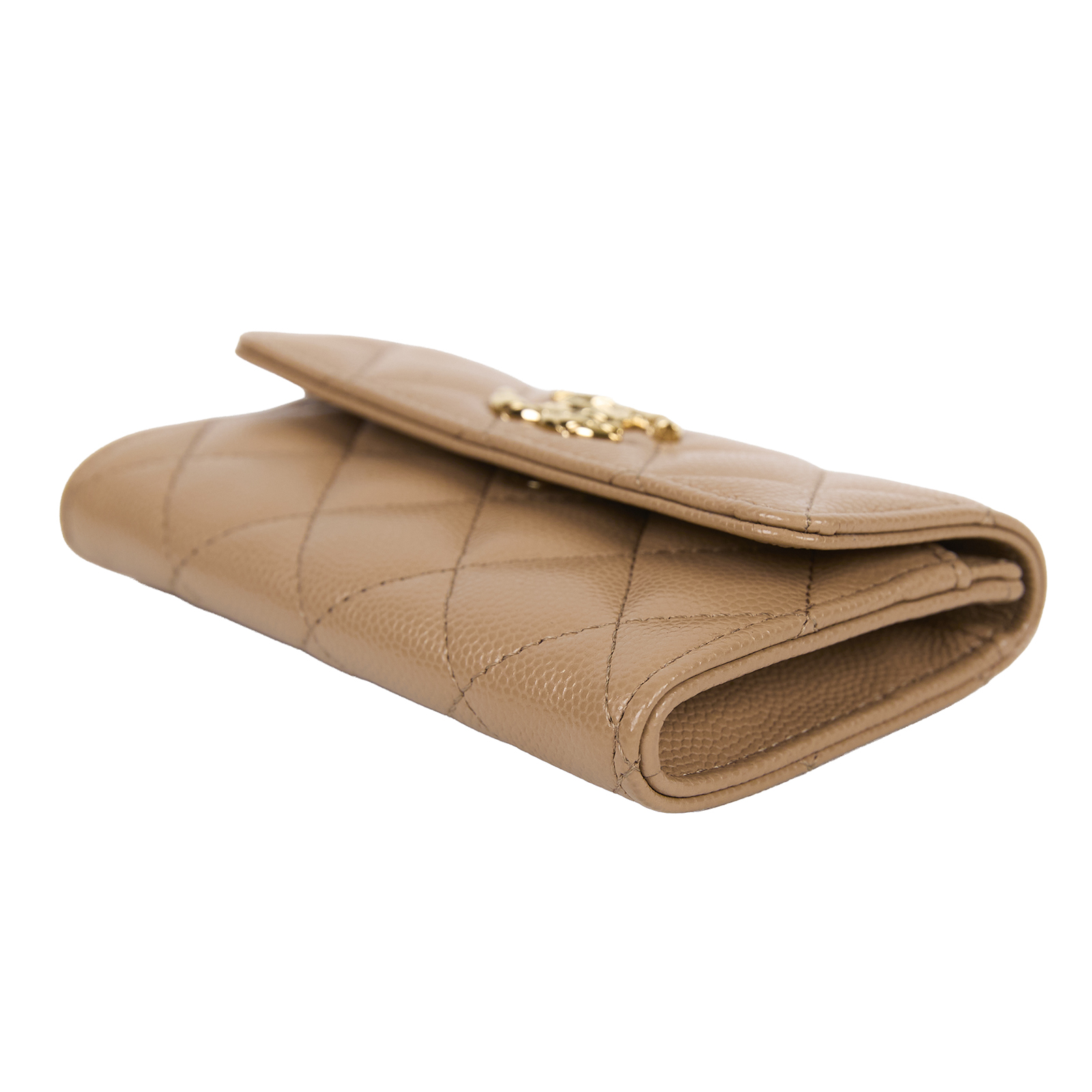 香奈兒 CHANEL CC 卡片夾  晶片款 泰奶色卡包 原廠盒子/防塵袋